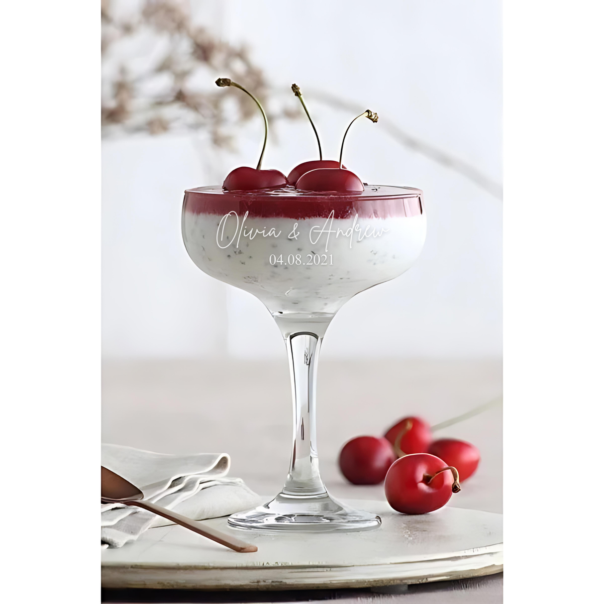 Personalized Coupe Glasses - Set of 2