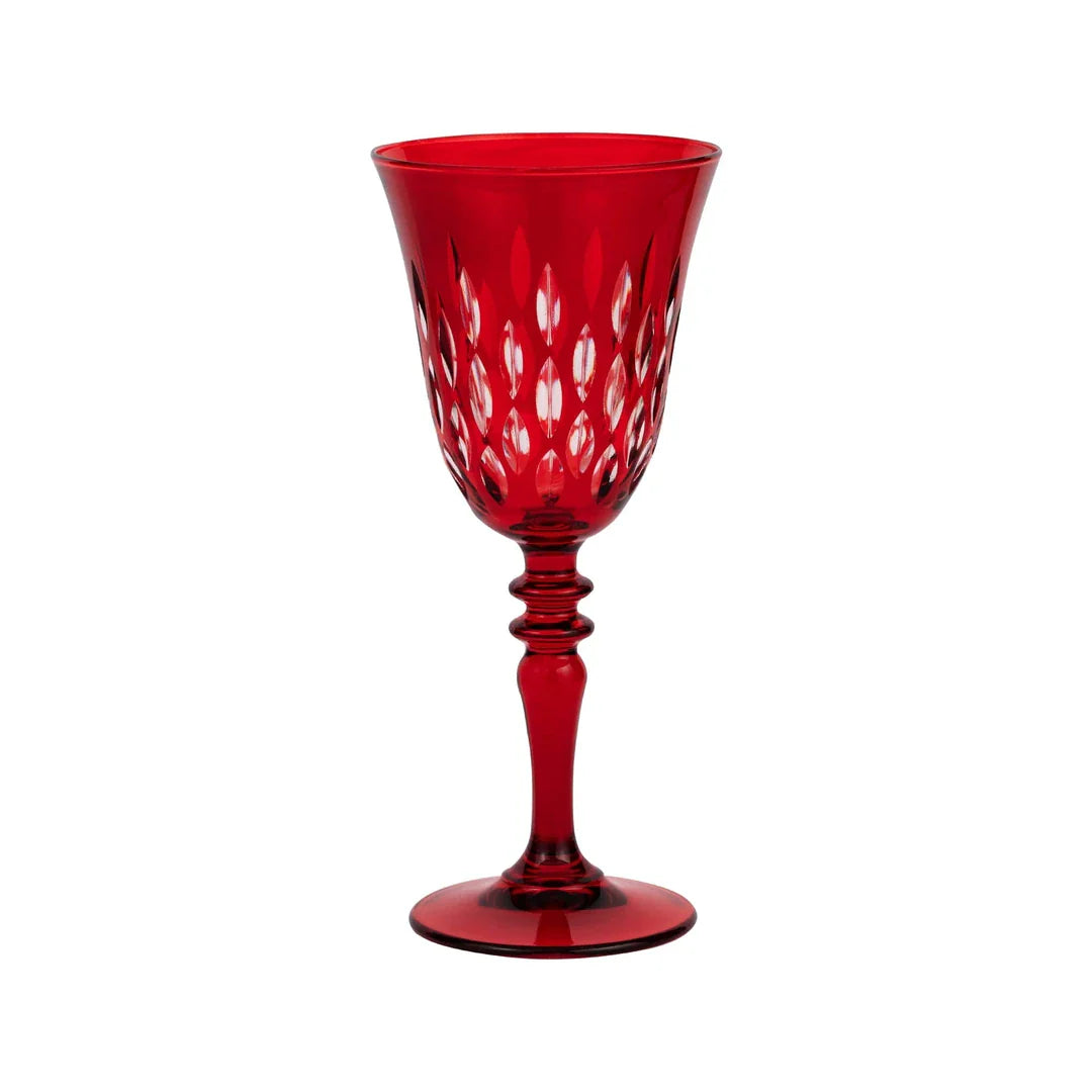 Royal Cut Crystal Wine Glasses - Set Of 2 - Margerie Crystal USA