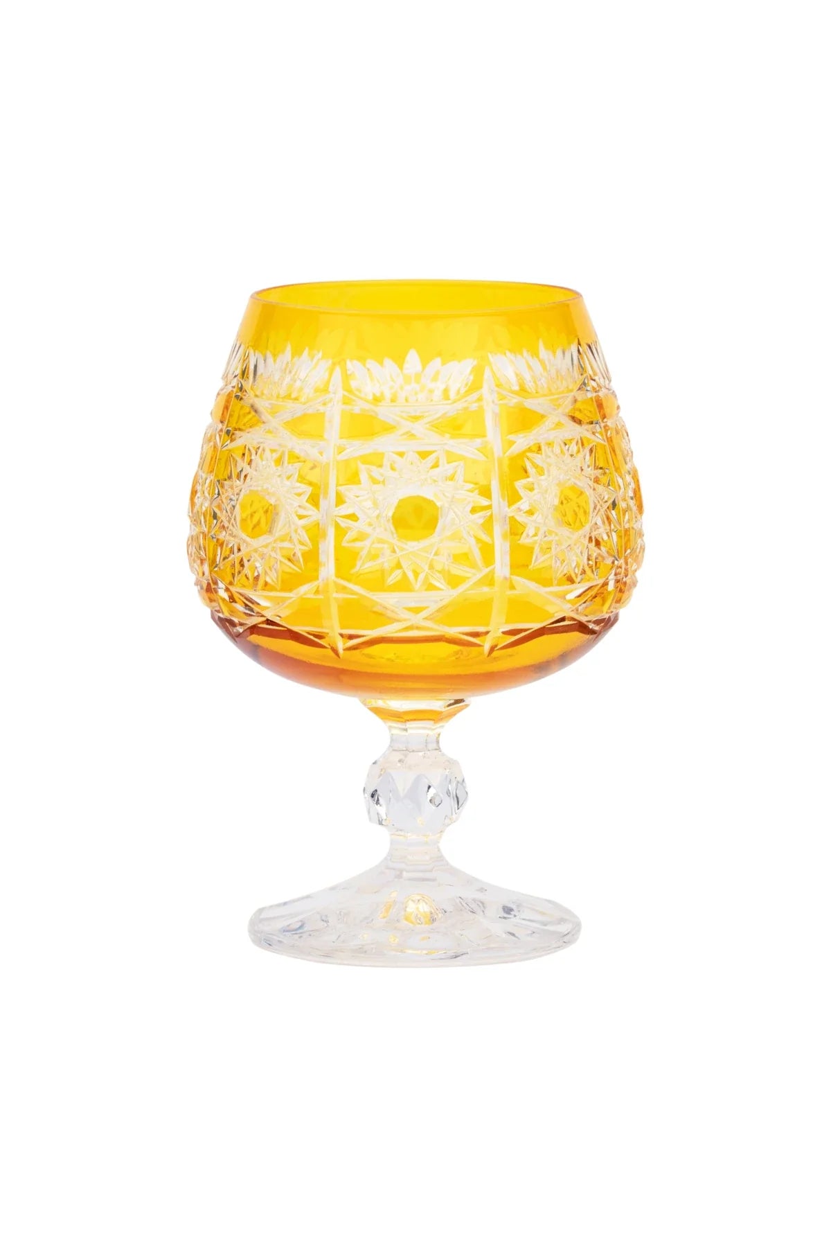 Pavo Cut Crystal Cognac Glasses - Set Of 2 - Margerie Crystal USA