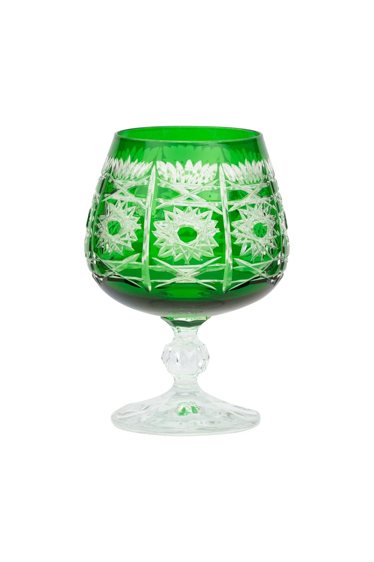 Pavo Cut Crystal Cognac Glasses - Set Of 2 - Margerie Crystal USA