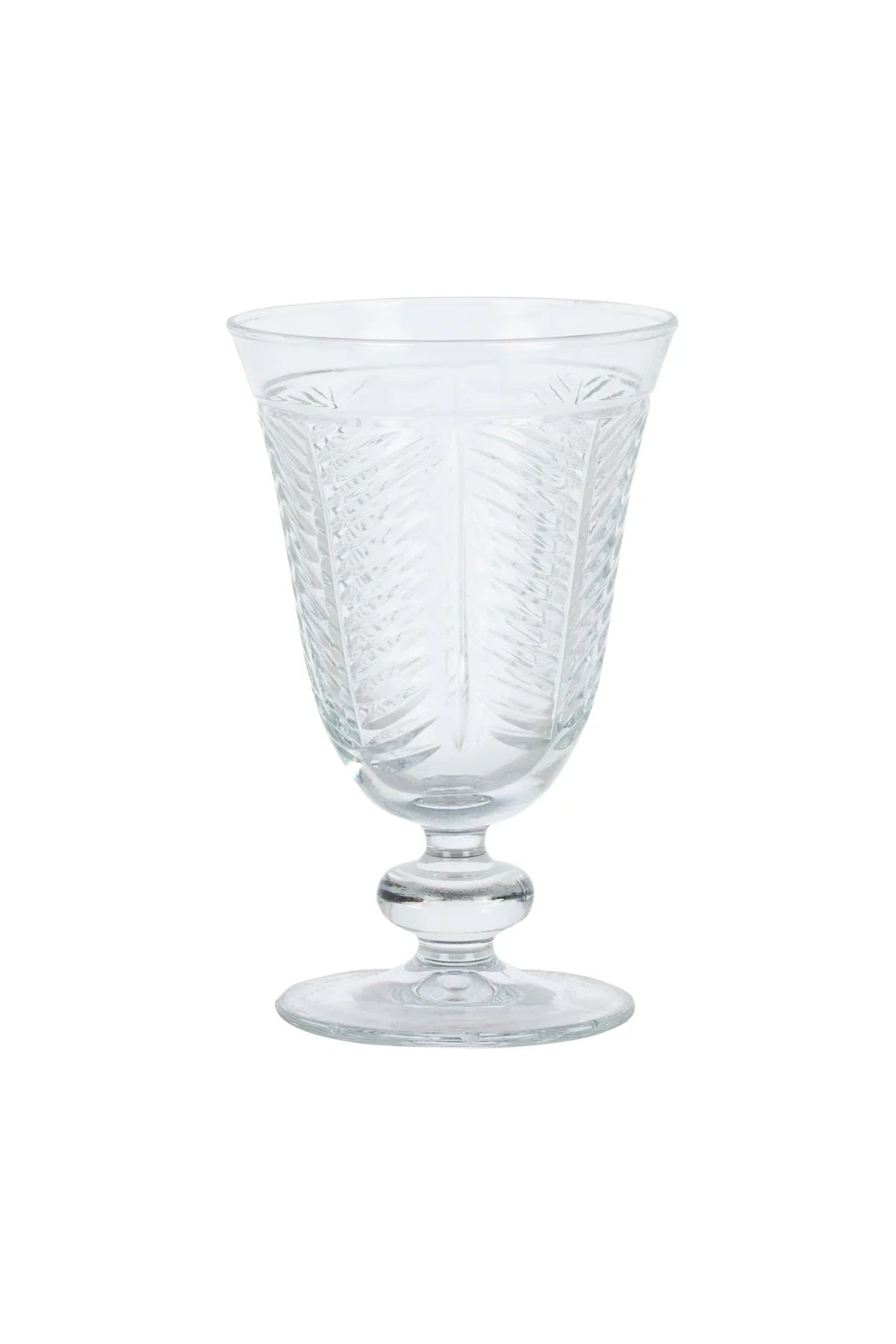Lanza Cut Crystal Wine Goblet - Set Of 2 - Margerie Crystal USA