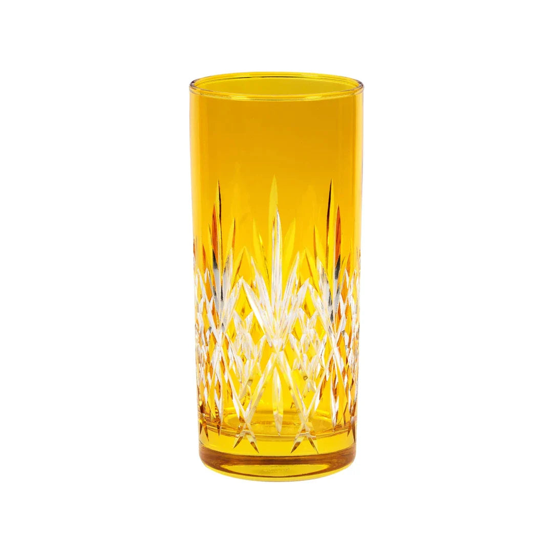 Linka Cut Crystal Highball Glasses - Set Of 2 - Margerie Crystal USA