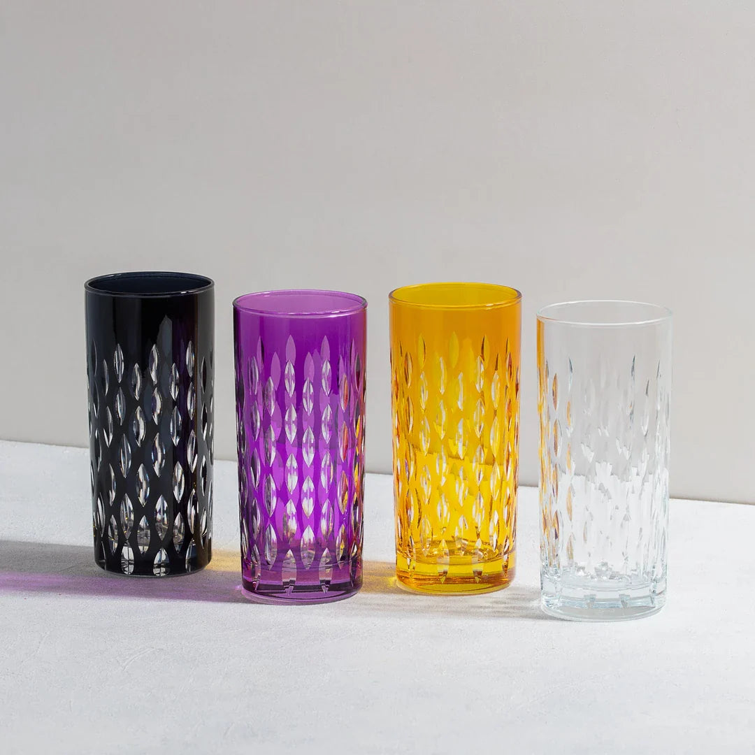 Royal Cut Crystal Highball Glasses - Set Of 2 - Margerie Crystal USA