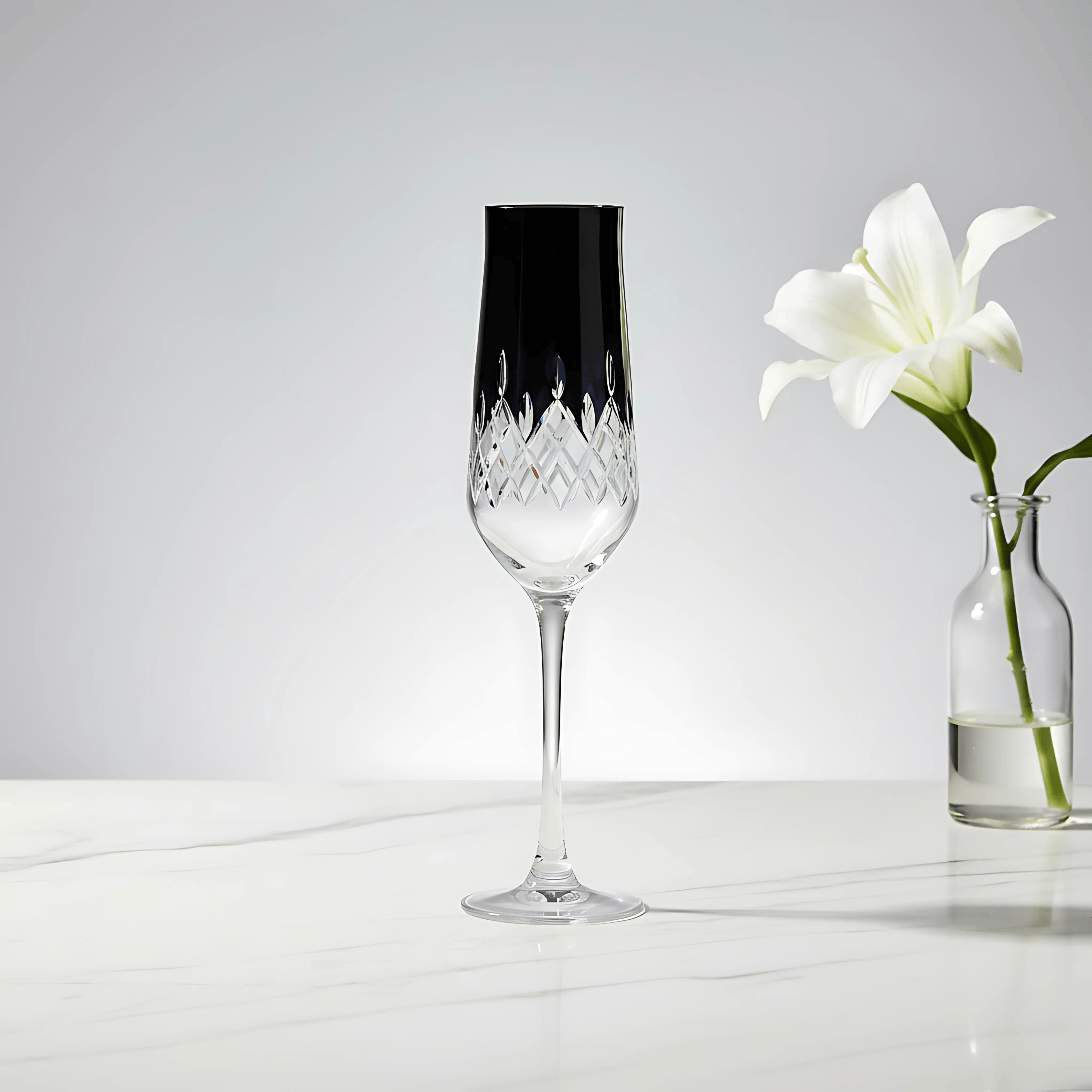 Aria Champagne Flute - Set Of 2 - Margerie Crystal USA