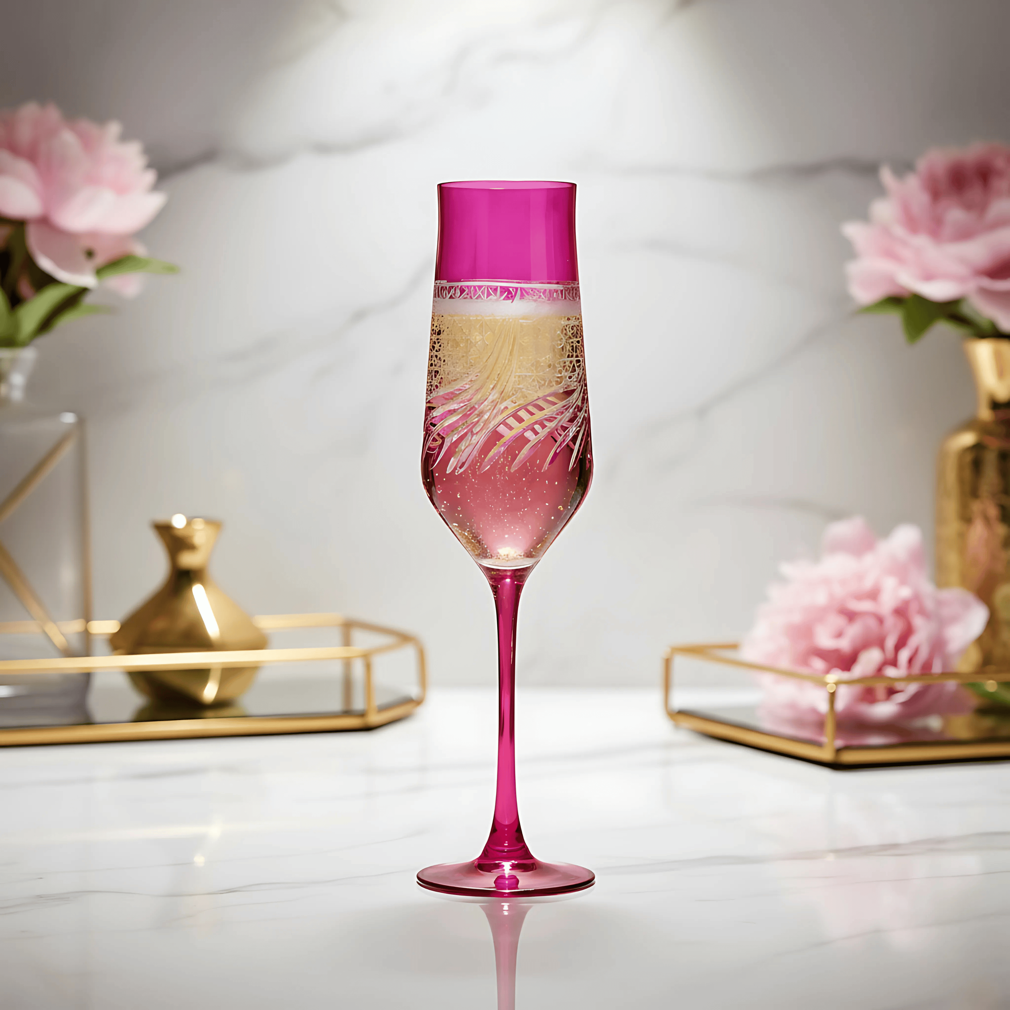 Aurora Champagne Flute - Set Of 2 - Margerie Crystal USA