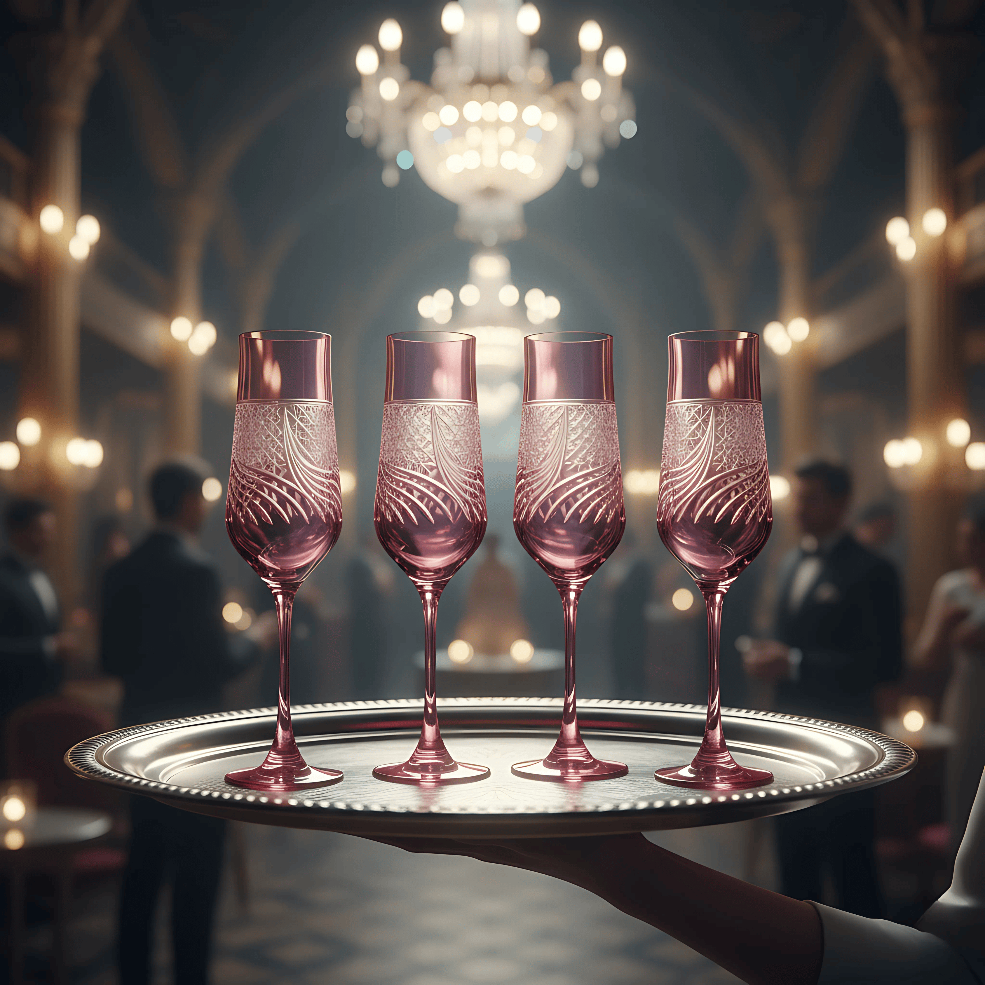 Aurora Champagne Flute - Set Of 2 - Margerie Crystal USA