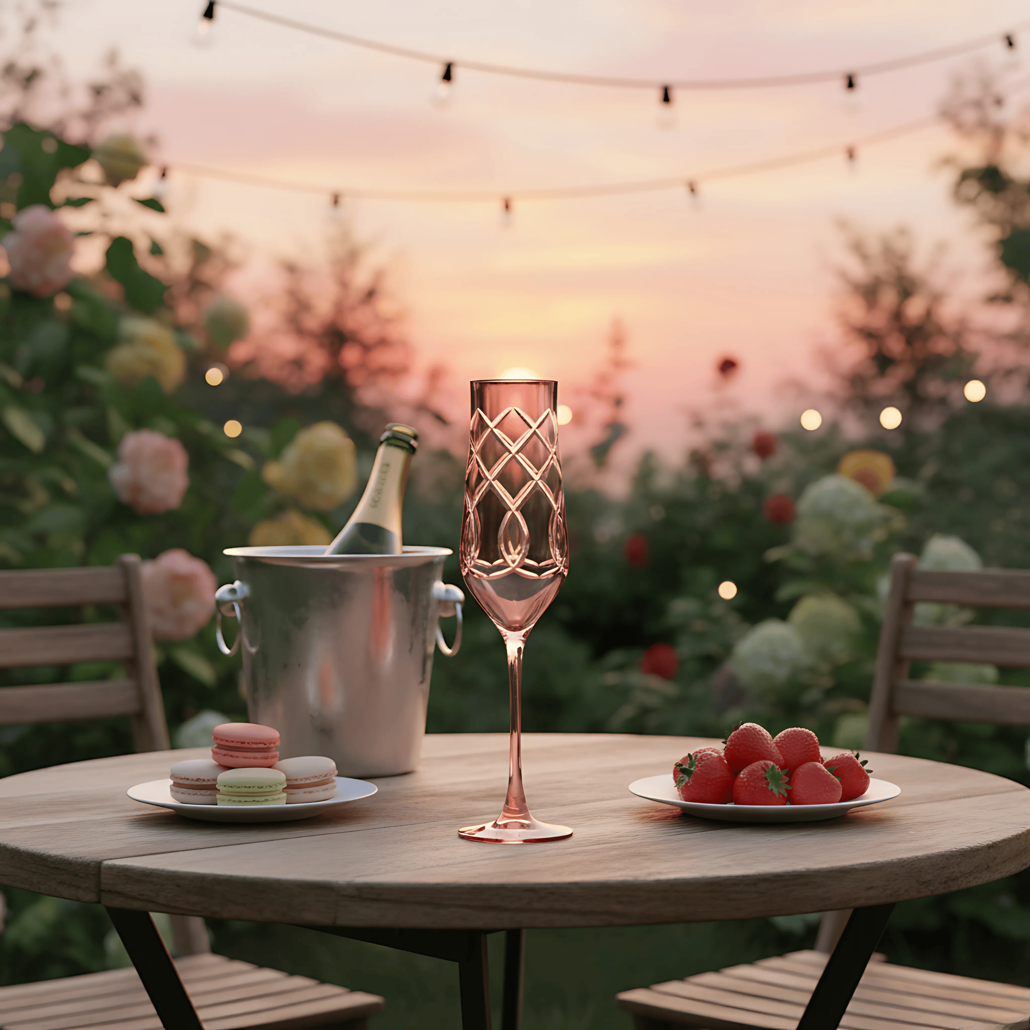 Heritage Champagne Flute - Set Of 2 - Margerie Crystal USA