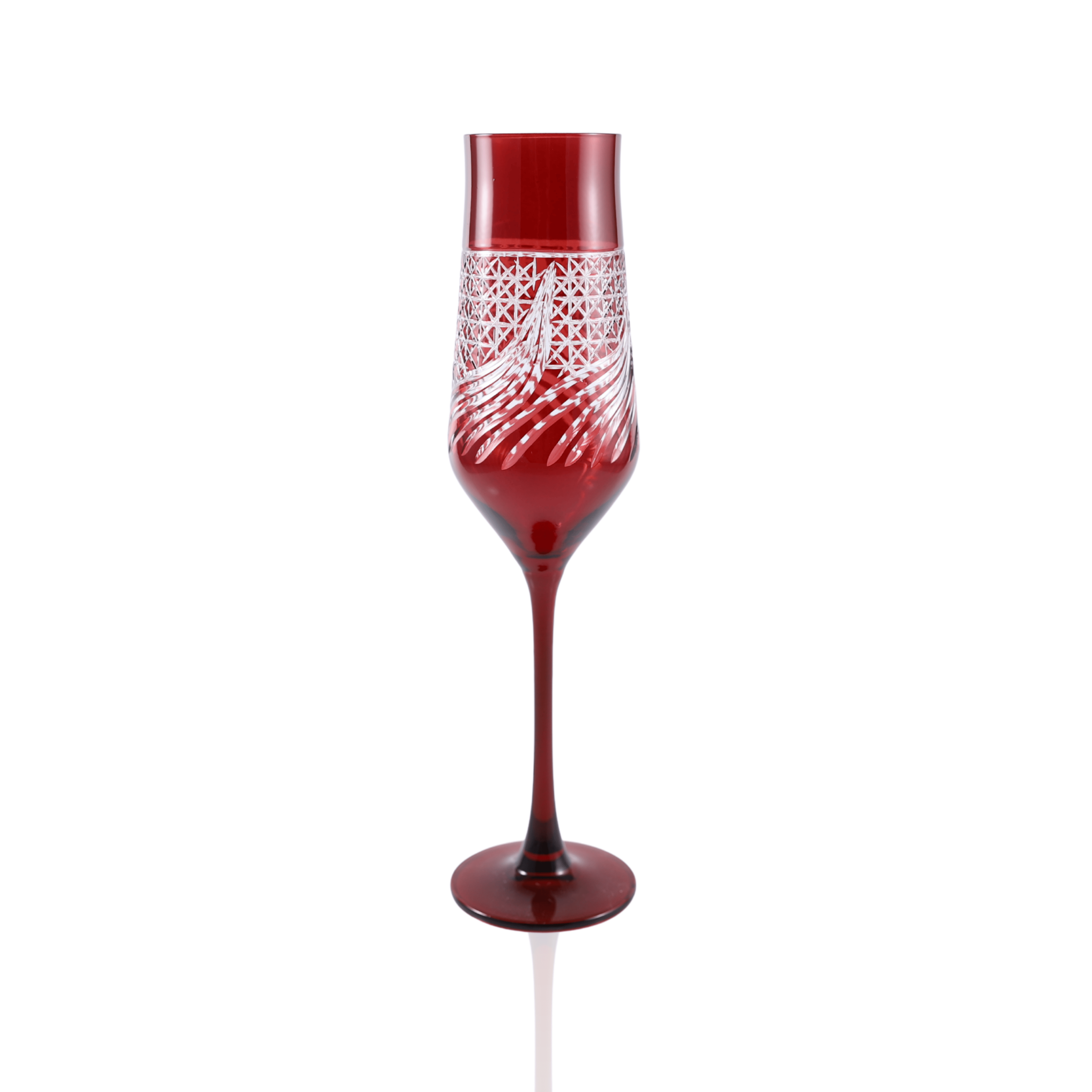 Aurora Champagne Flute - Set Of 2 - Margerie Crystal USA