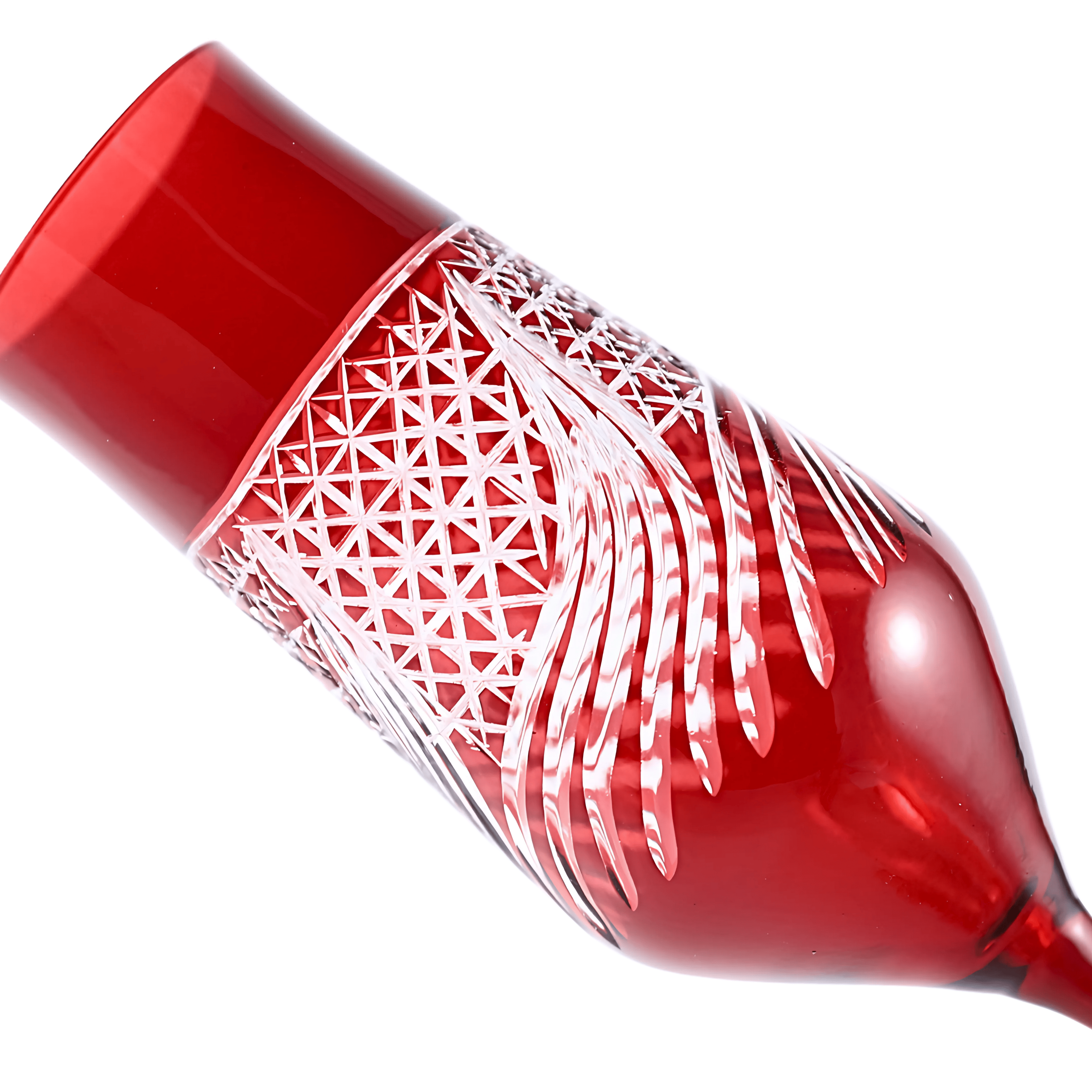 Aurora Champagne Flute - Set Of 2 - Margerie Crystal USA