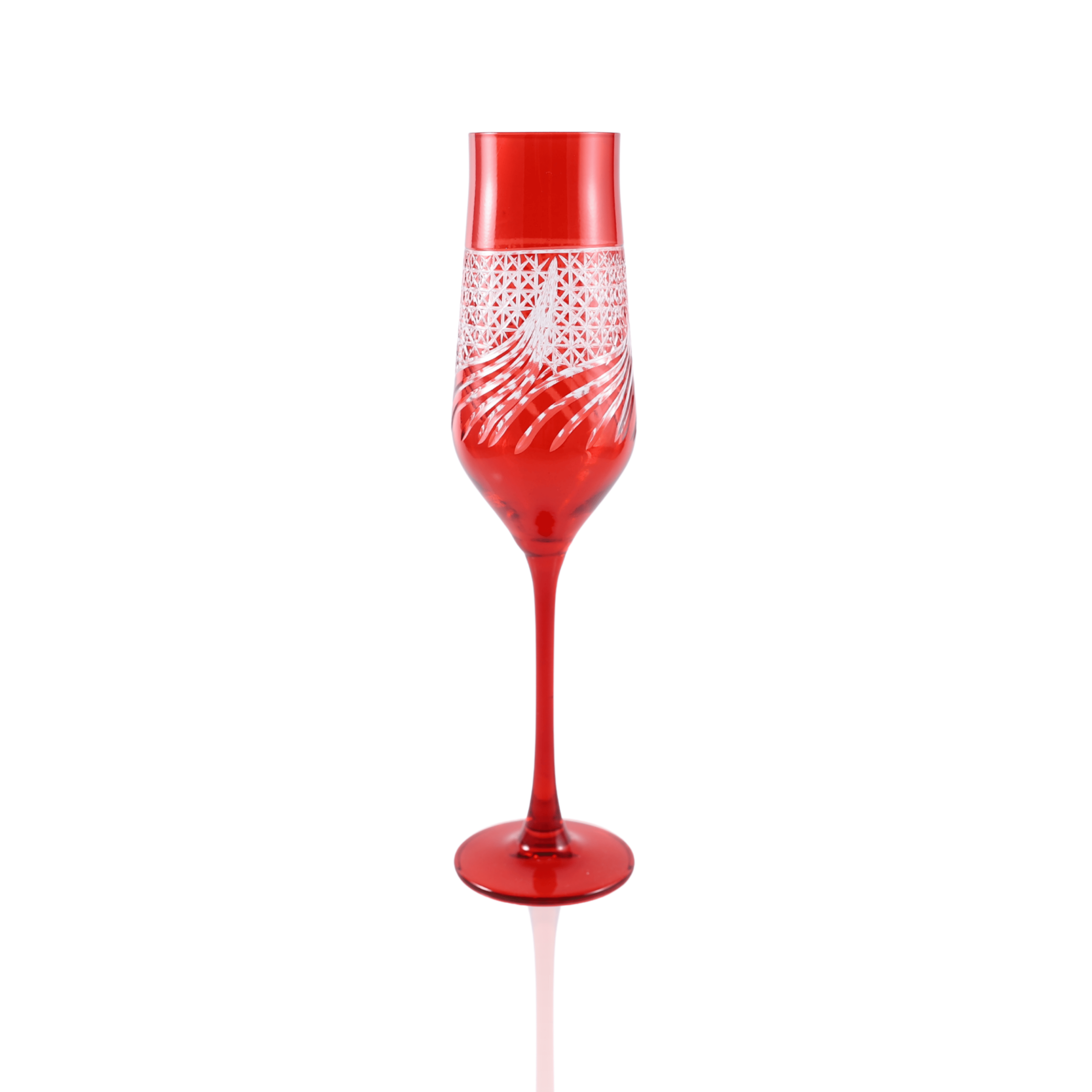 Aurora Champagne Flute - Set Of 2 - Margerie Crystal USA