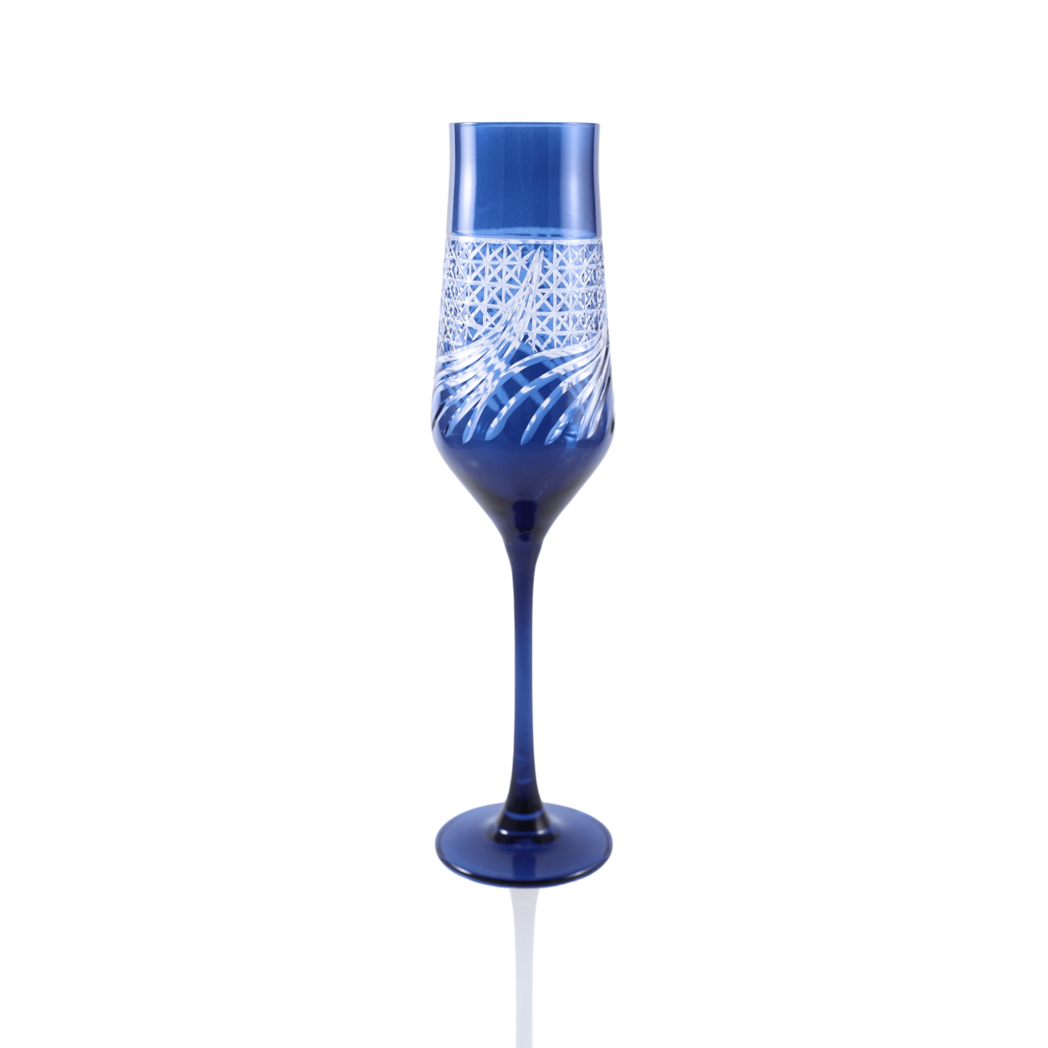 Aurora Champagne Flute - Set Of 2 - Margerie Crystal USA