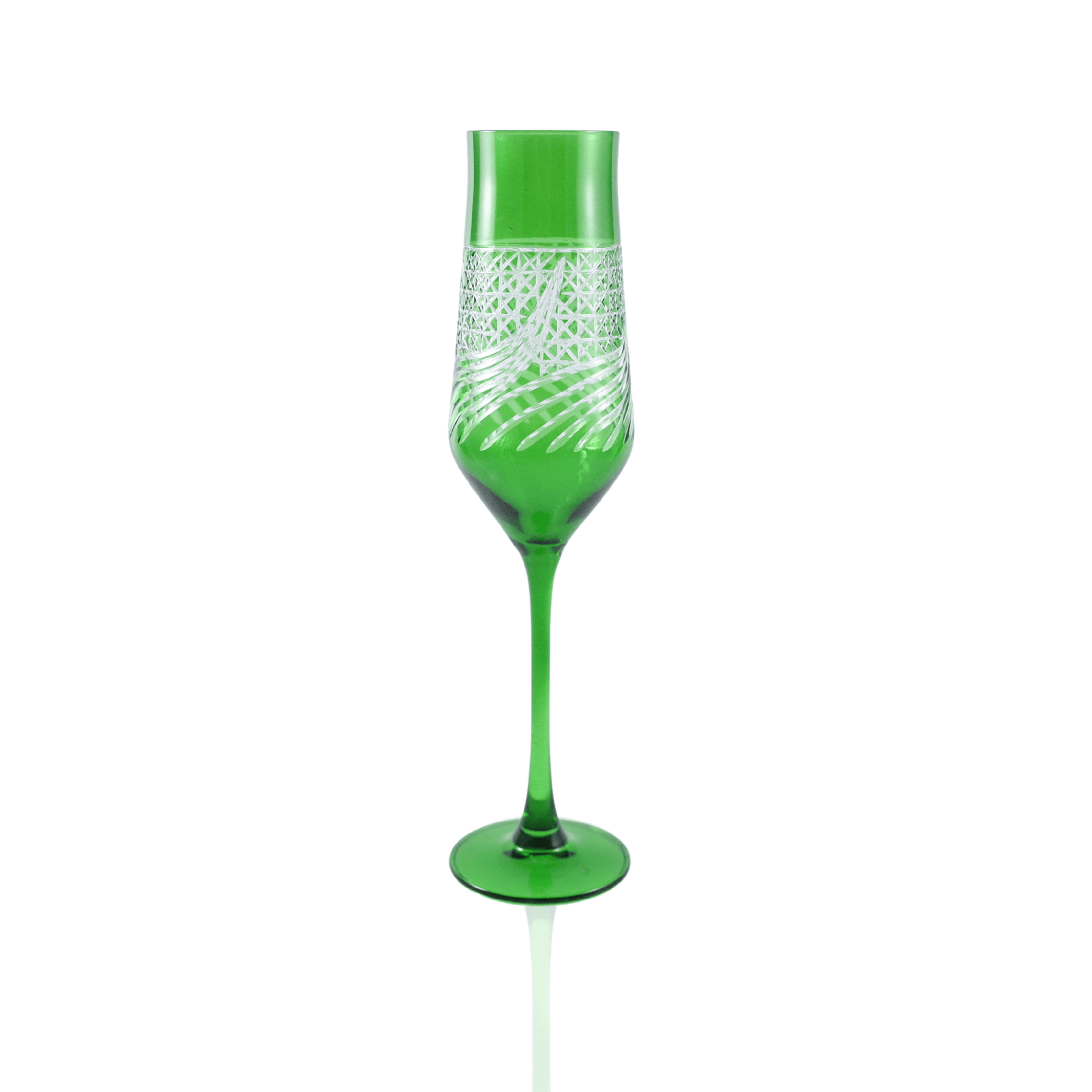 Aurora Champagne Flute - Set Of 2 - Margerie Crystal USA