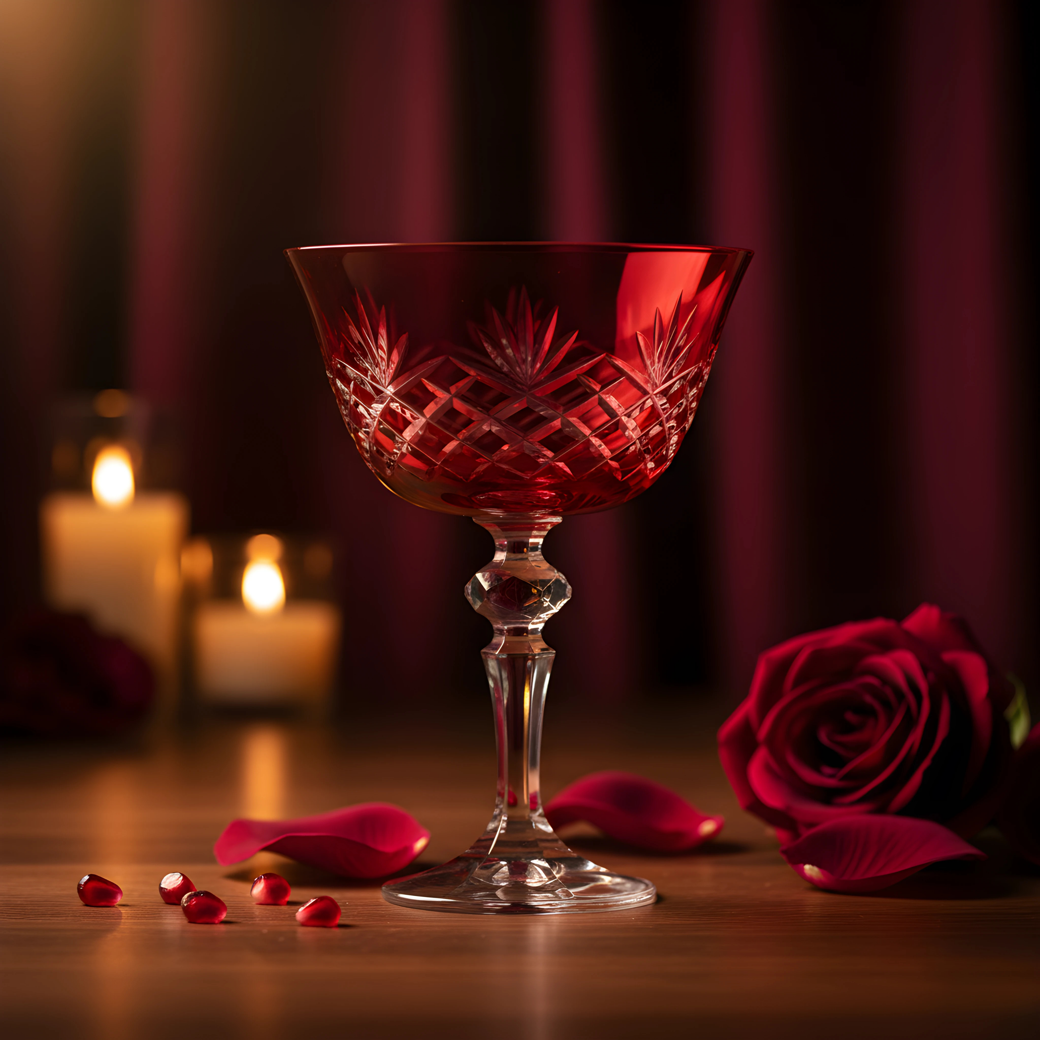 Ara Cut Crystal Champagne Coupe Glasses - Set Of 2 - Margerie Crystal USA