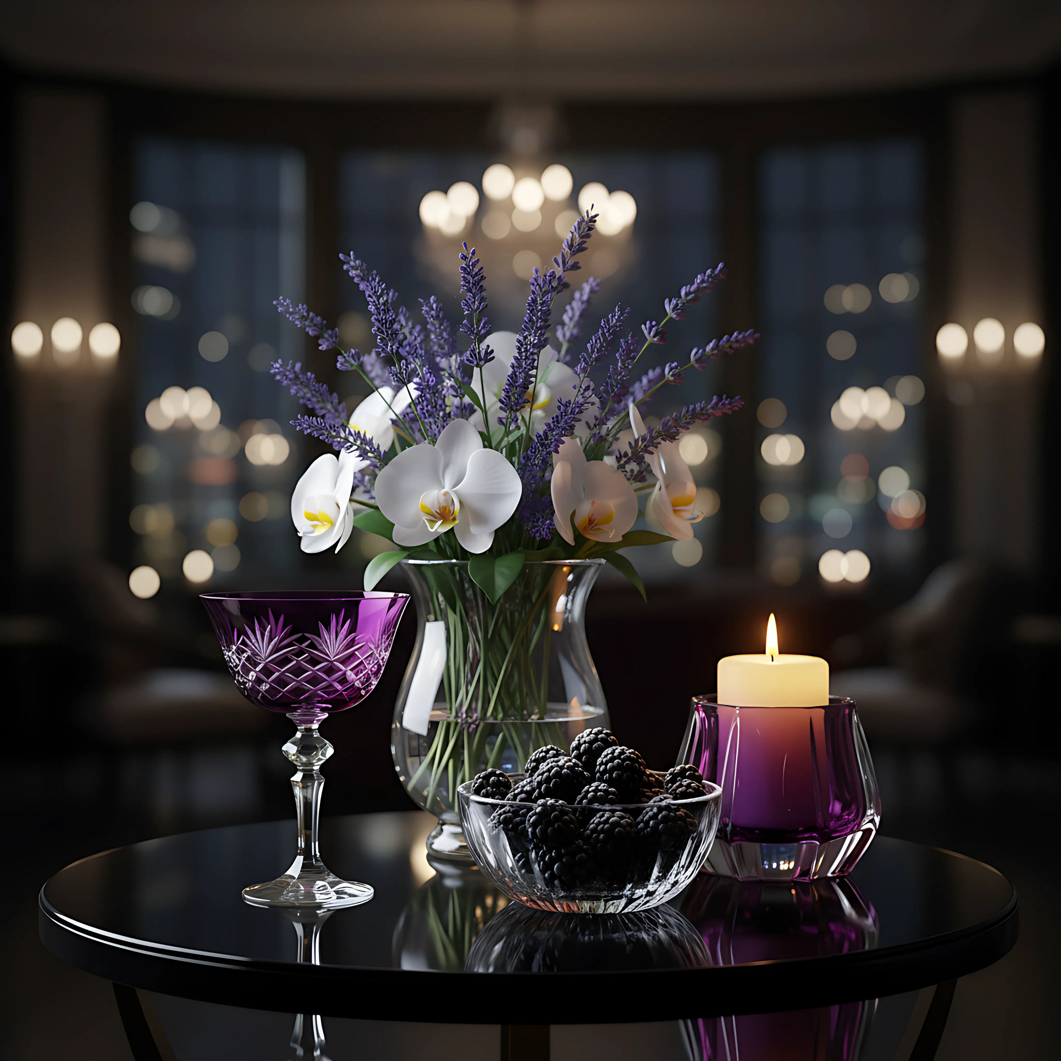 Ara Cut Crystal Champagne Coupe Glasses - Set Of 2 - Margerie Crystal USA