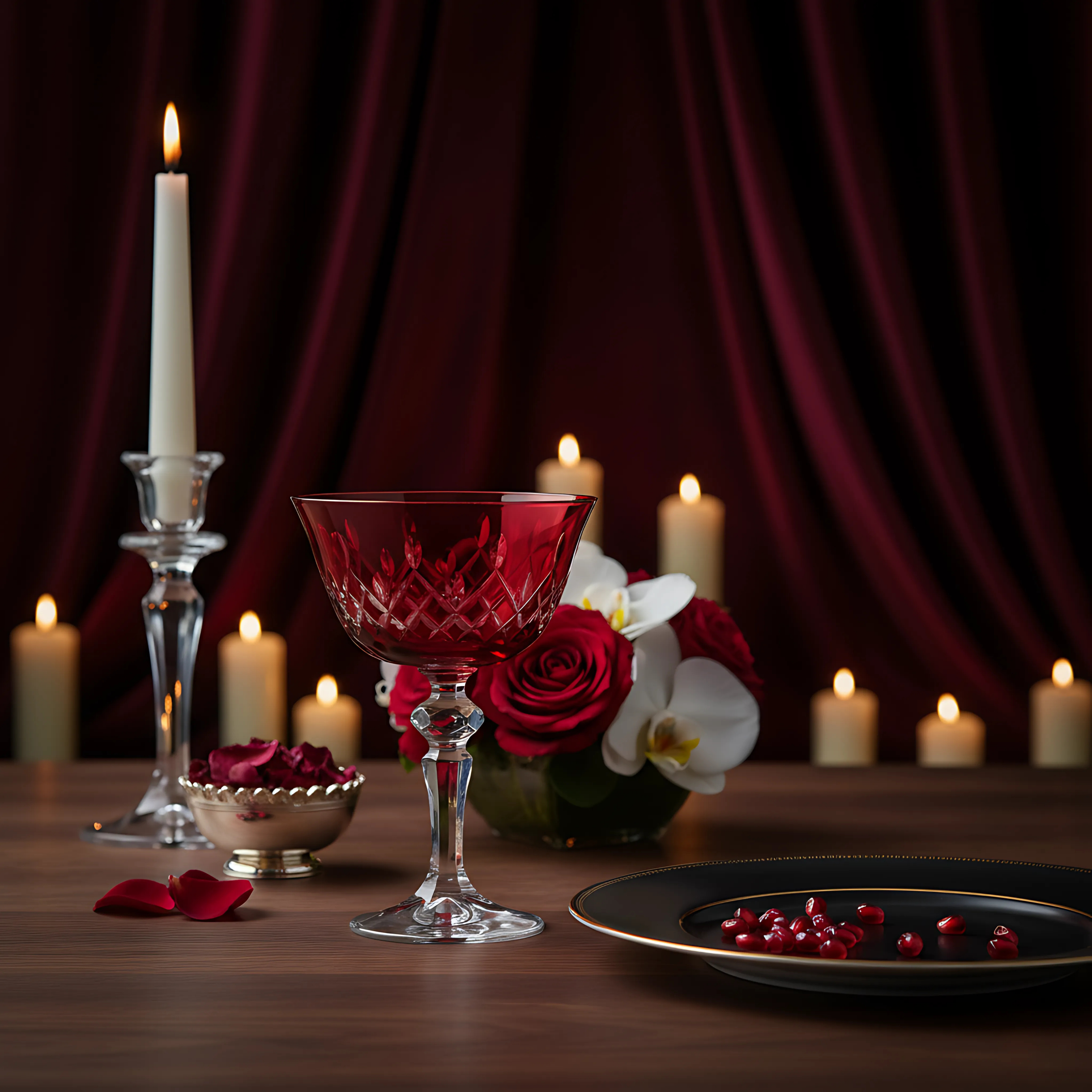 Aria Cut Crystal Champagne Coupe Glasses - Set Of 2 - Margerie Crystal USA