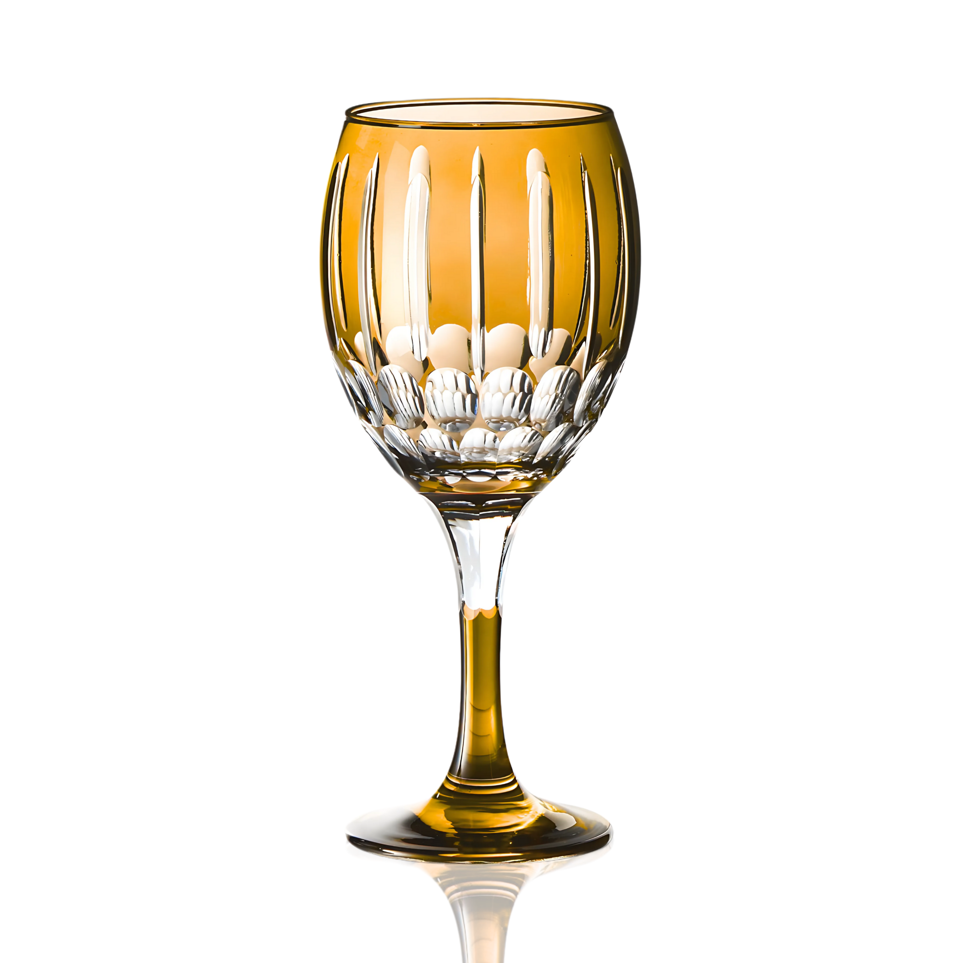 Mayfair Cut Crystal Wine Glasses - Set Of 2 - Margerie Crystal USA