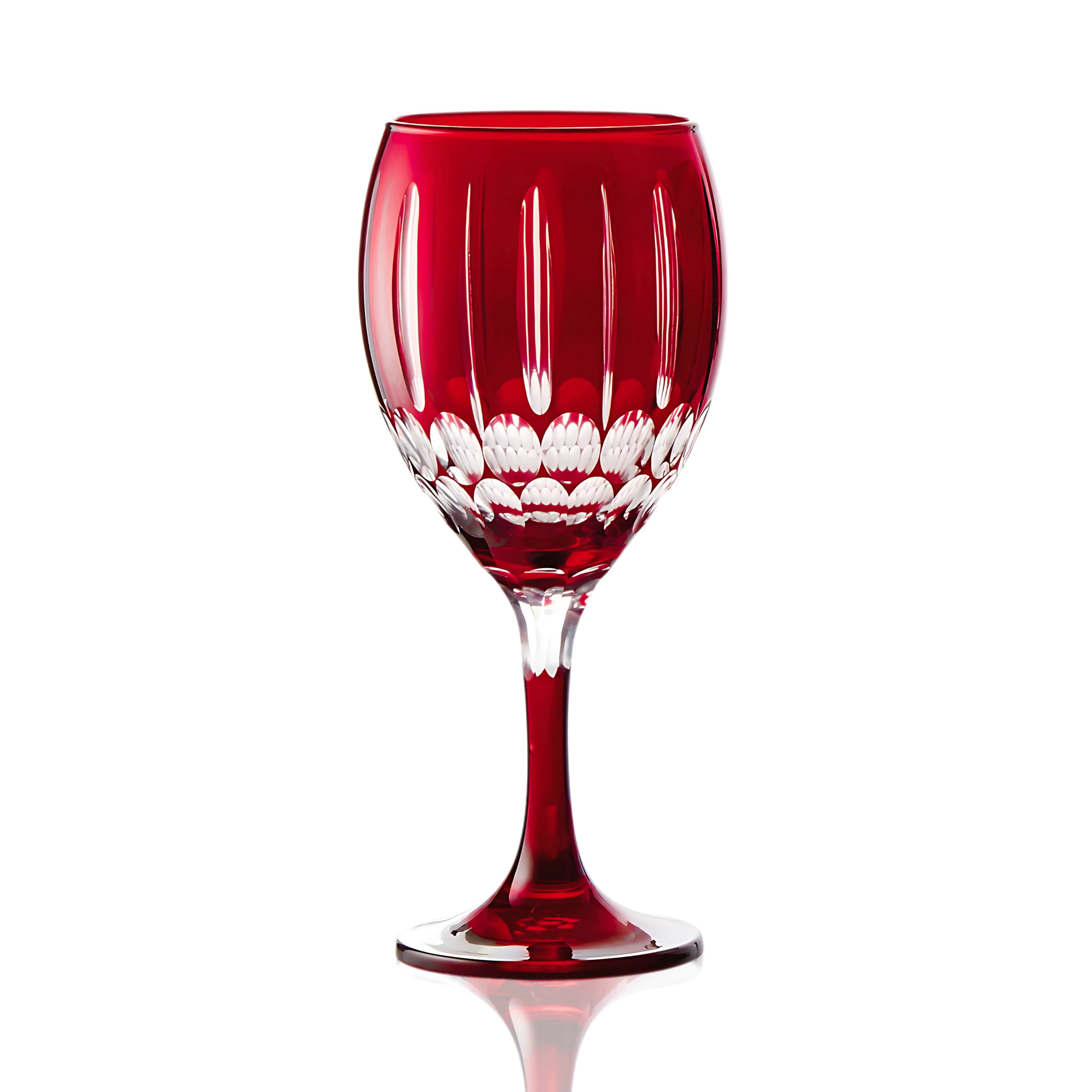 Mayfair Cut Crystal Wine Glasses - Set Of 2 - Margerie Crystal USA