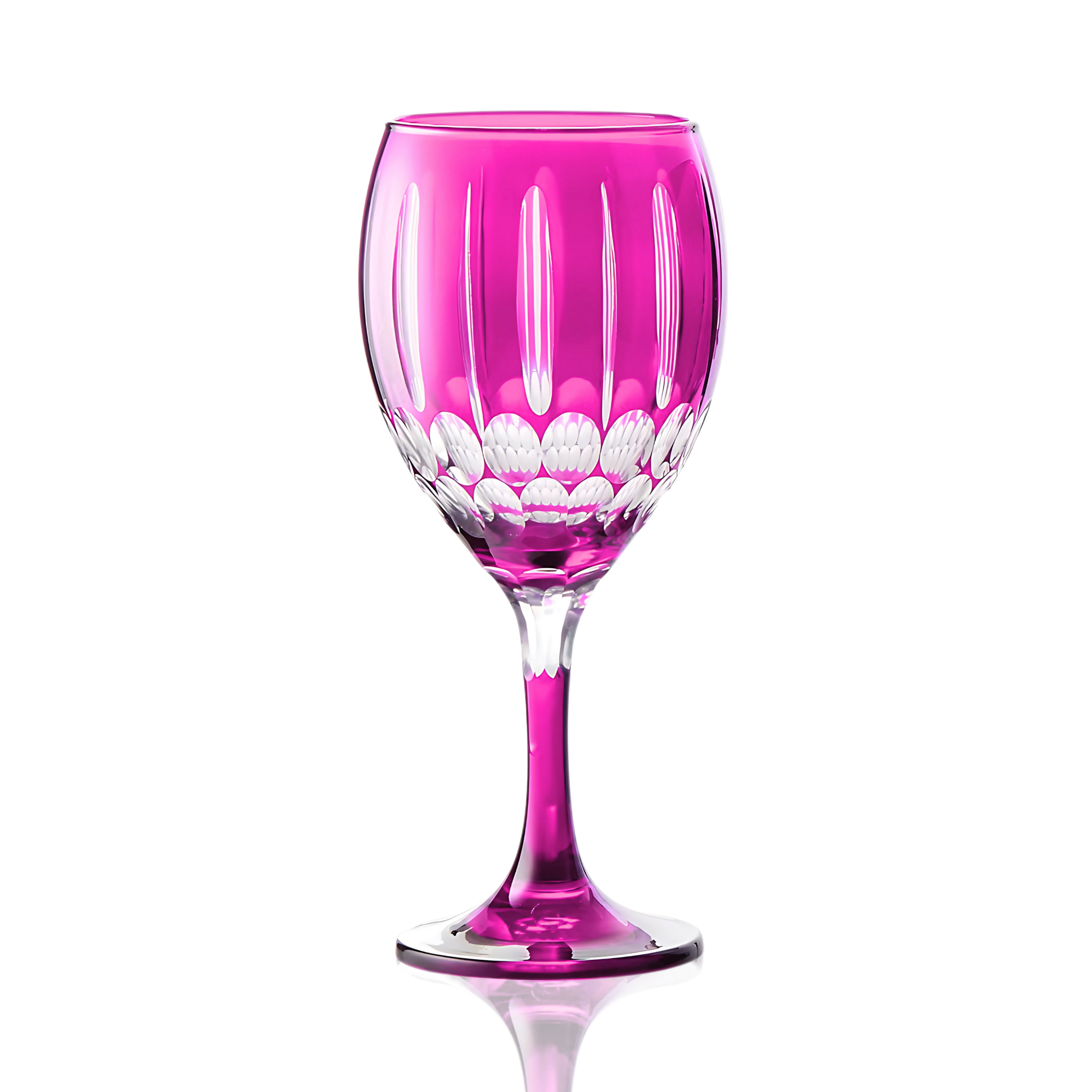 Mayfair Cut Crystal Wine Glasses - Set Of 2 - Margerie Crystal USA