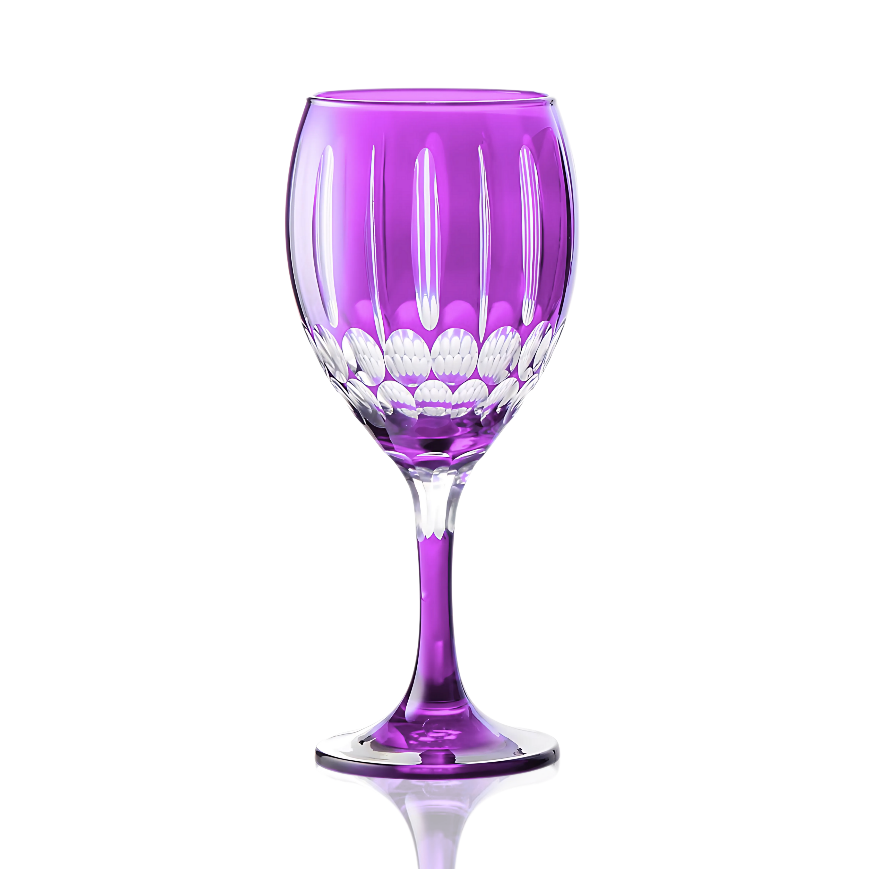 Mayfair Cut Crystal Wine Glasses - Set Of 2 - Margerie Crystal USA