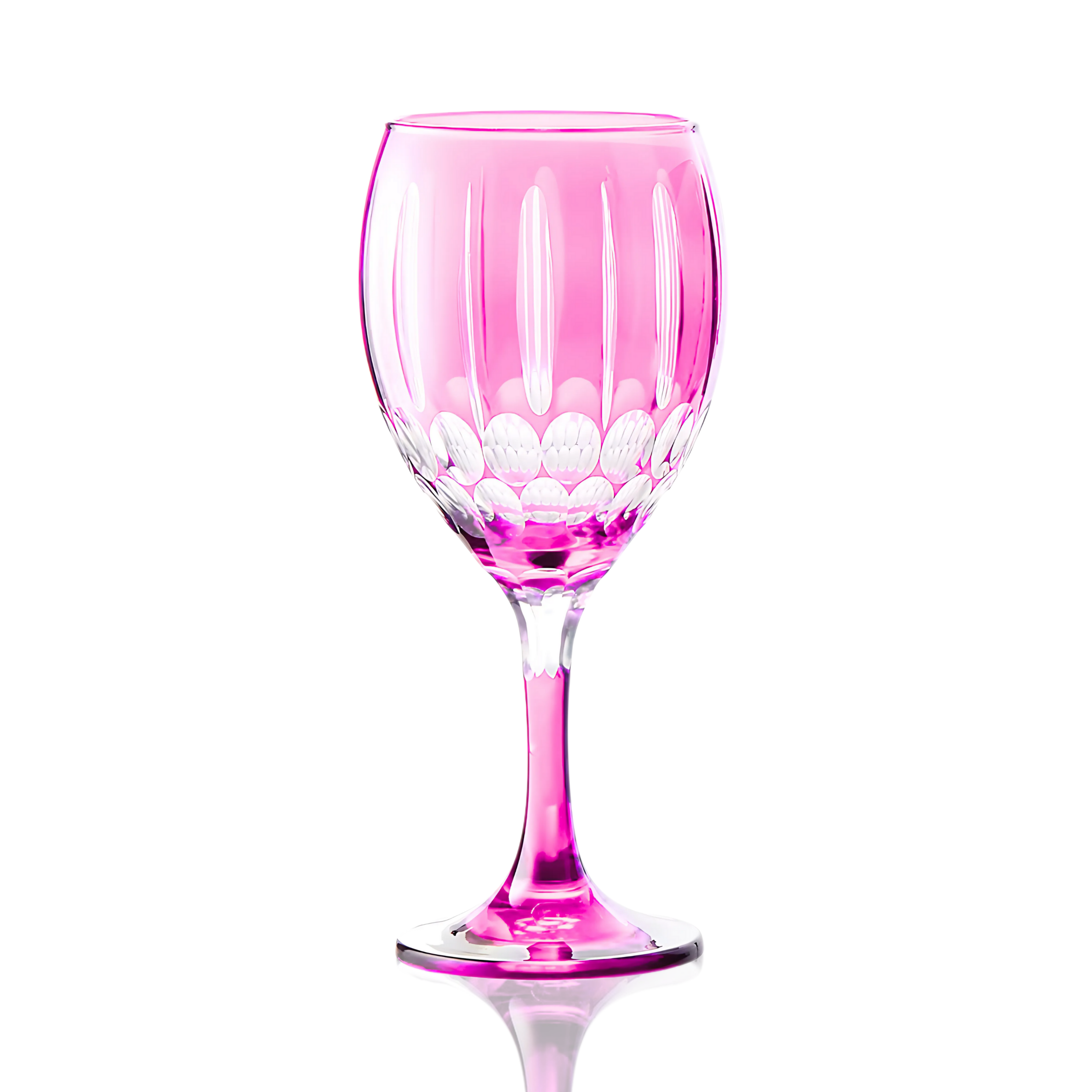 Mayfair Cut Crystal Wine Glasses - Set Of 2 - Margerie Crystal USA