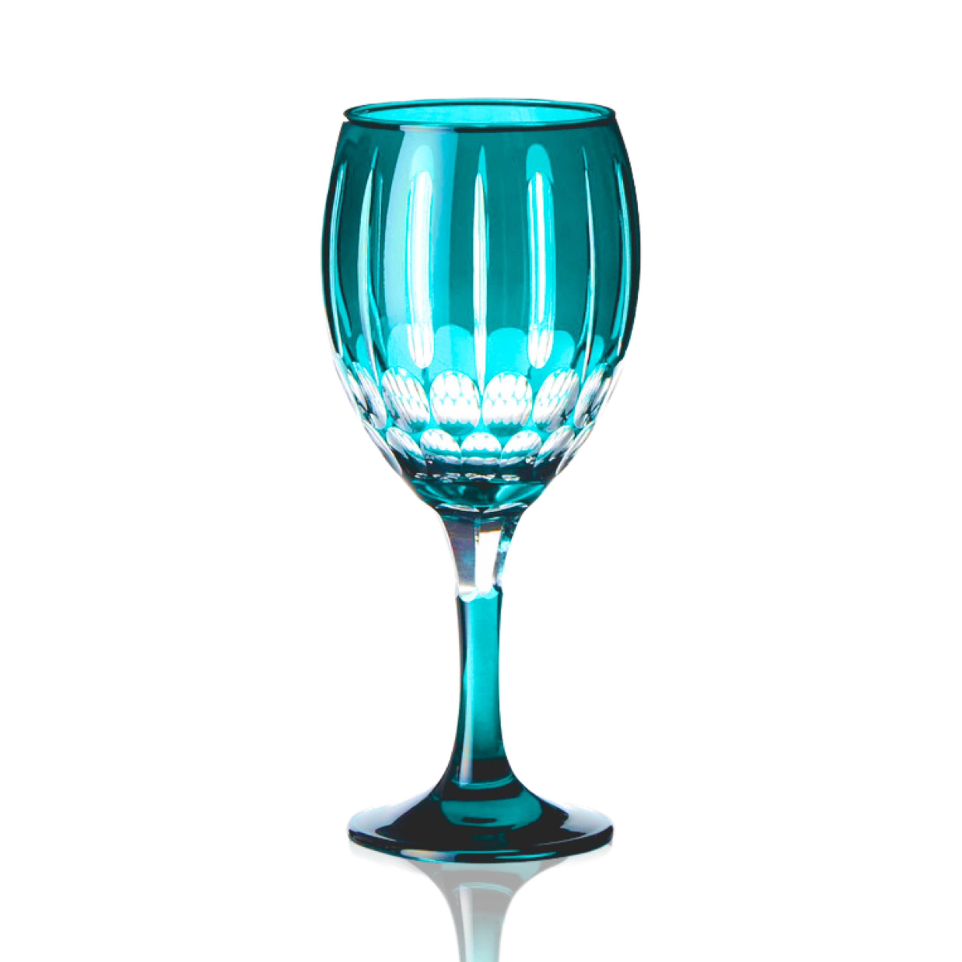 Mayfair Cut Crystal Wine Glasses - Set Of 2 - Margerie Crystal USA