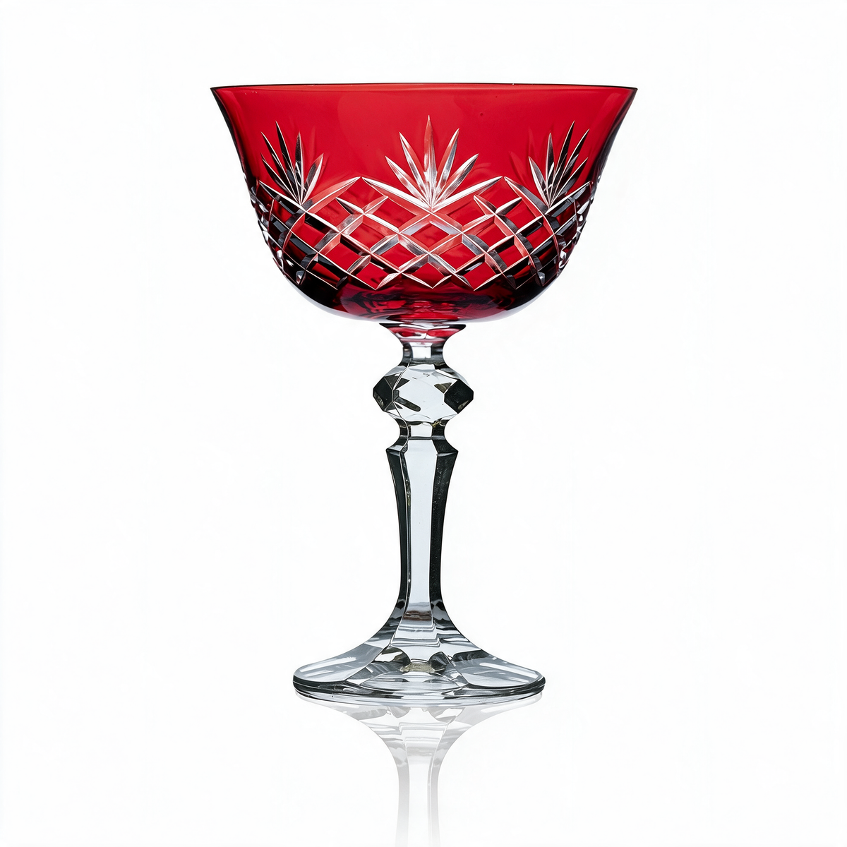 Coupe à champagne en cristallin taillé Ara