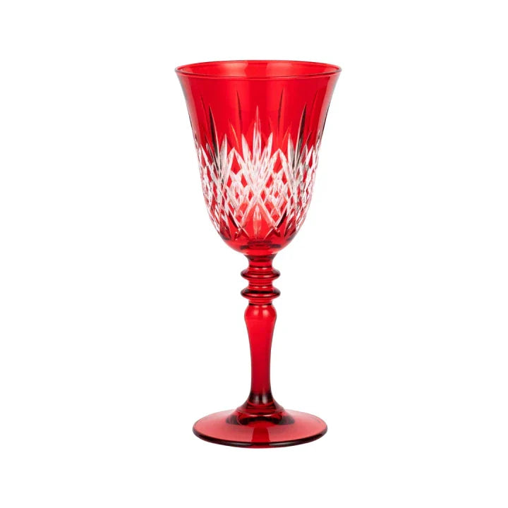 Linka Cut Crystal Wine Glasses - Set Of 2 - Margerie Crystal USA