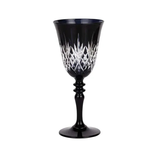 Linka Cut Crystal Wine Glasses - Set Of 2 - Margerie Crystal USA