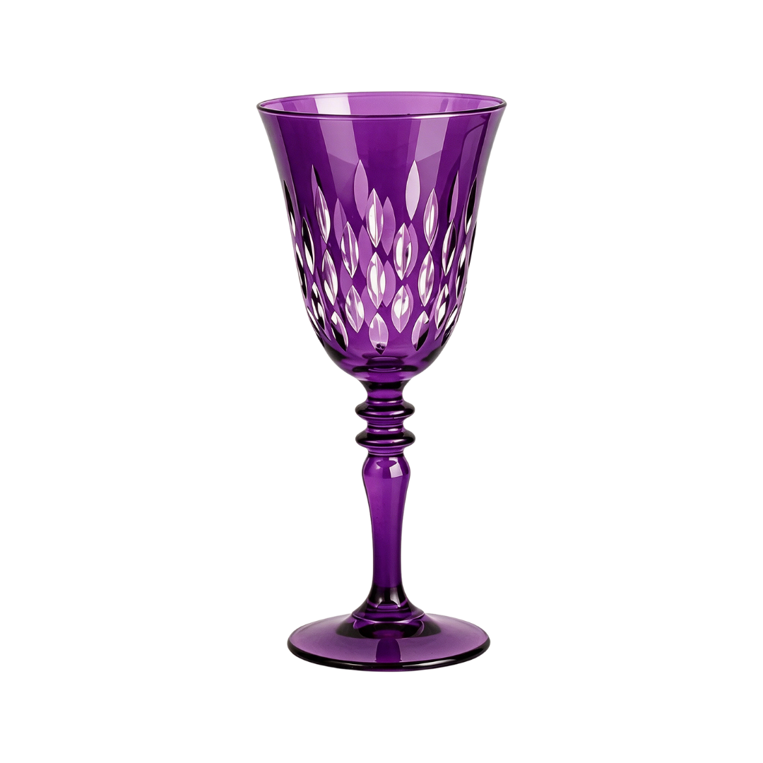 Verre à vin en cristallin taillé Royal