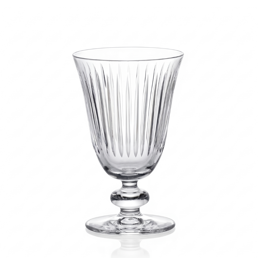Verre à pied en cristallin taillé Stella
