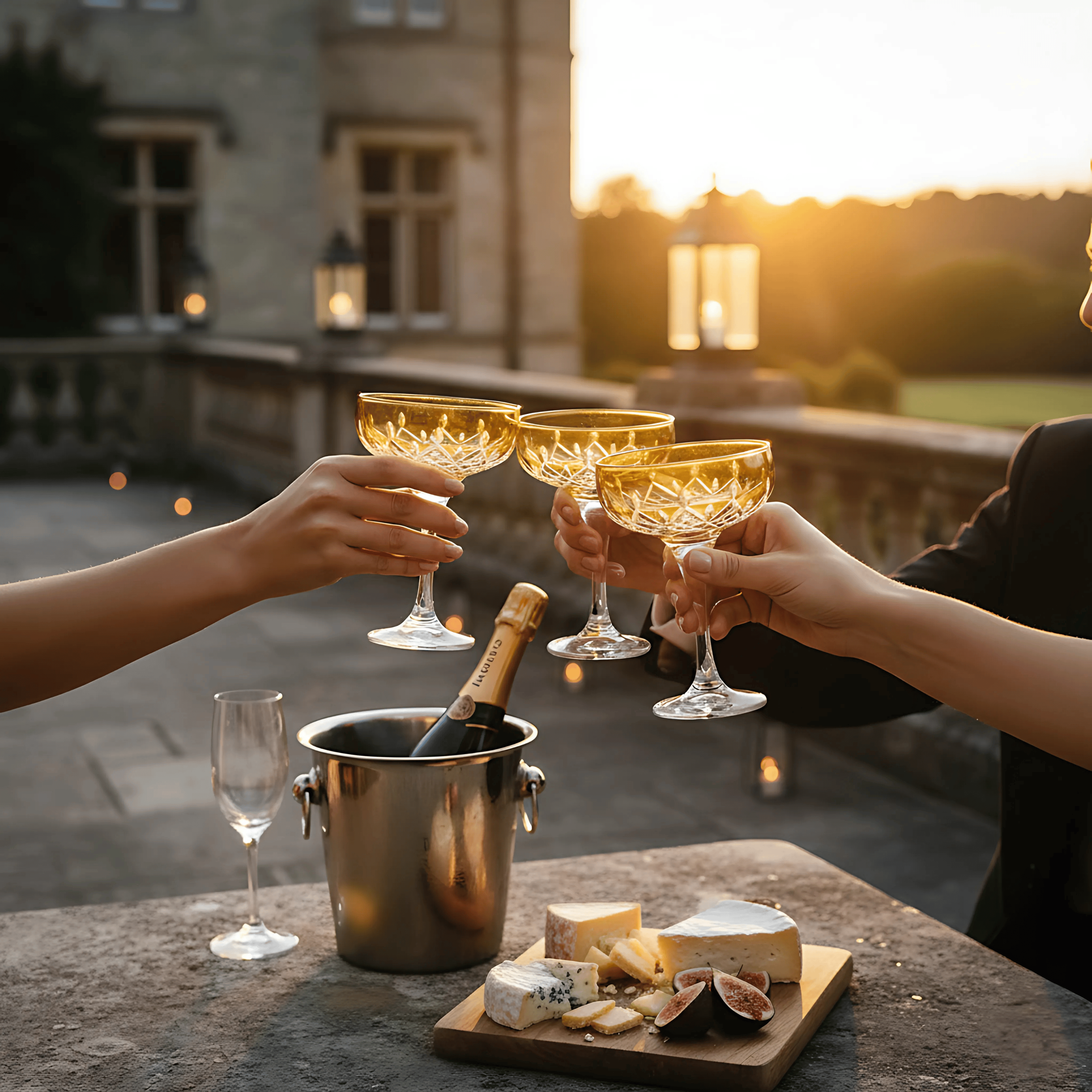 Aria Champagne Coupe - Set Of 2 - Margerie Crystal USA