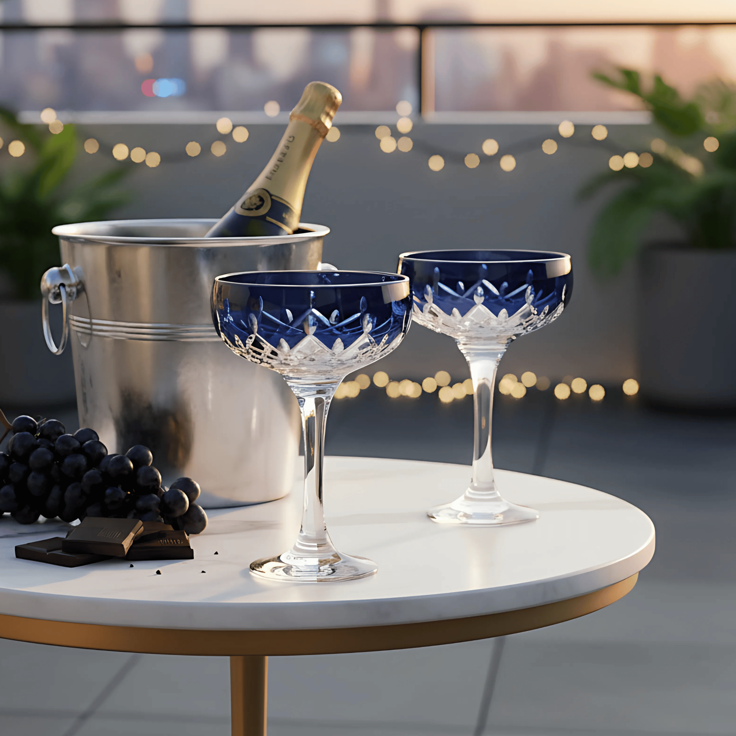 Aria Champagne Coupe - Set Of 2 - Margerie Crystal USA