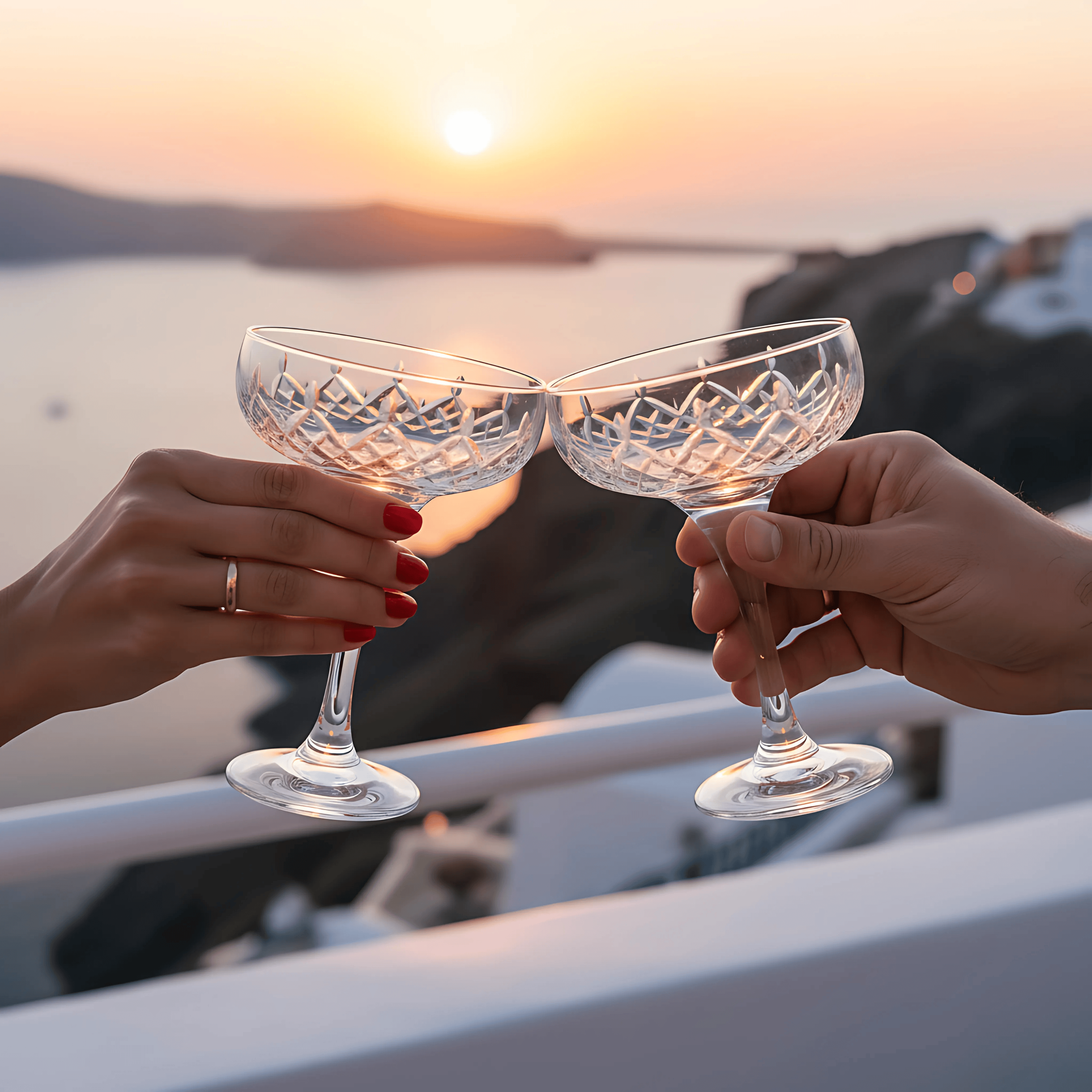 Aria Champagne Coupe - Set Of 2 - Margerie Crystal USA