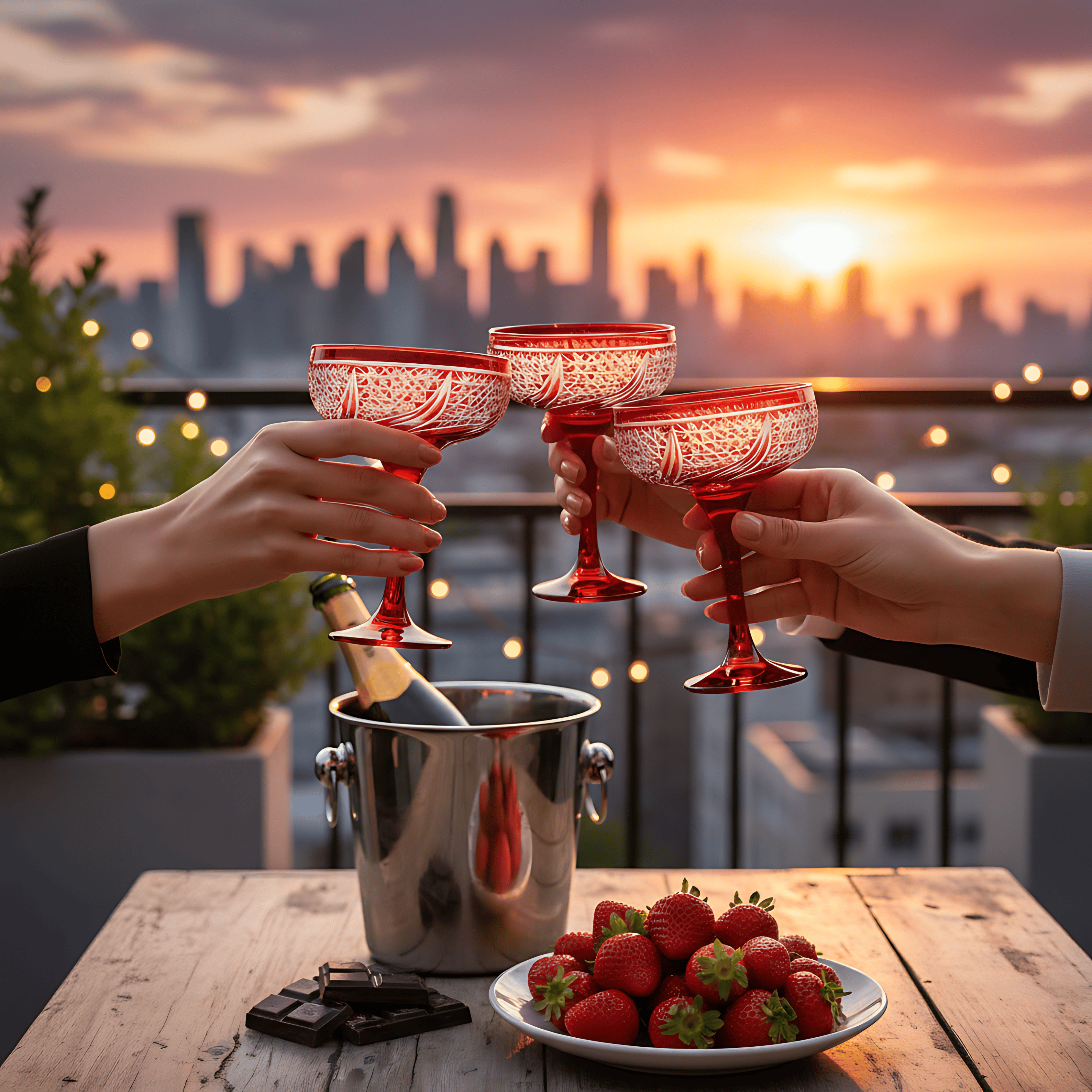 Aurora Champagne Coupe - Set Of 2 - Margerie Crystal USA