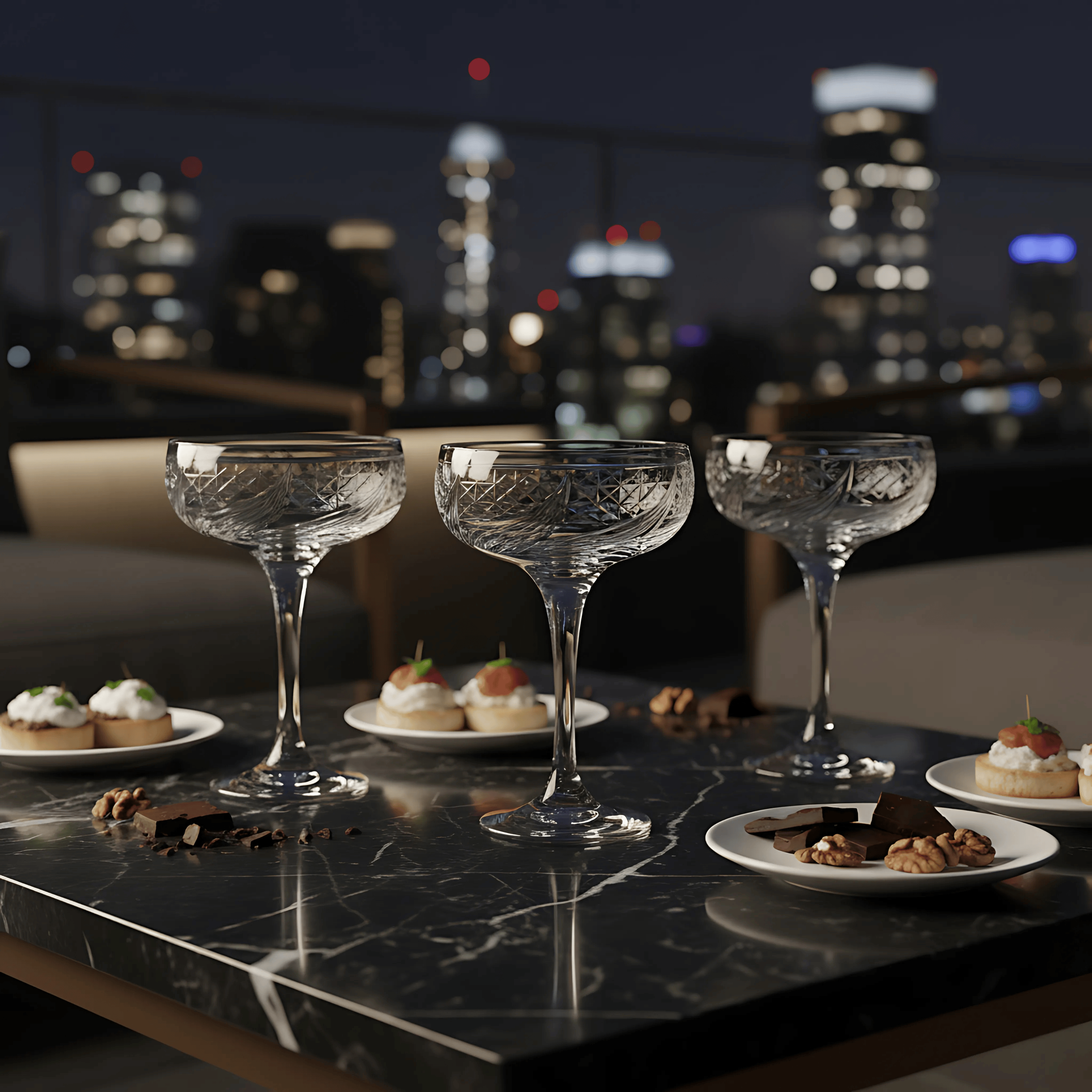 Aurora Champagne Coupe - Set Of 2 - Margerie Crystal USA