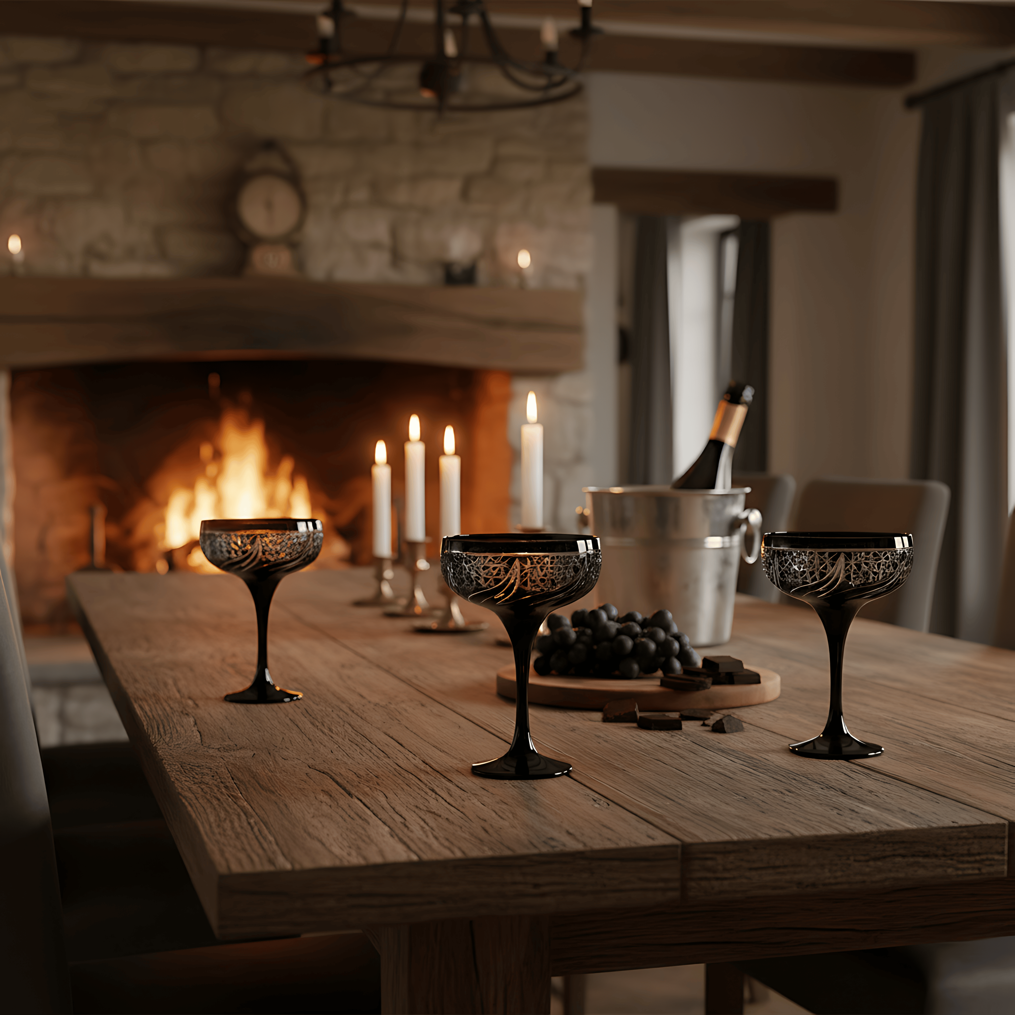 Aurora Champagne Coupe - Set Of 2 - Margerie Crystal USA