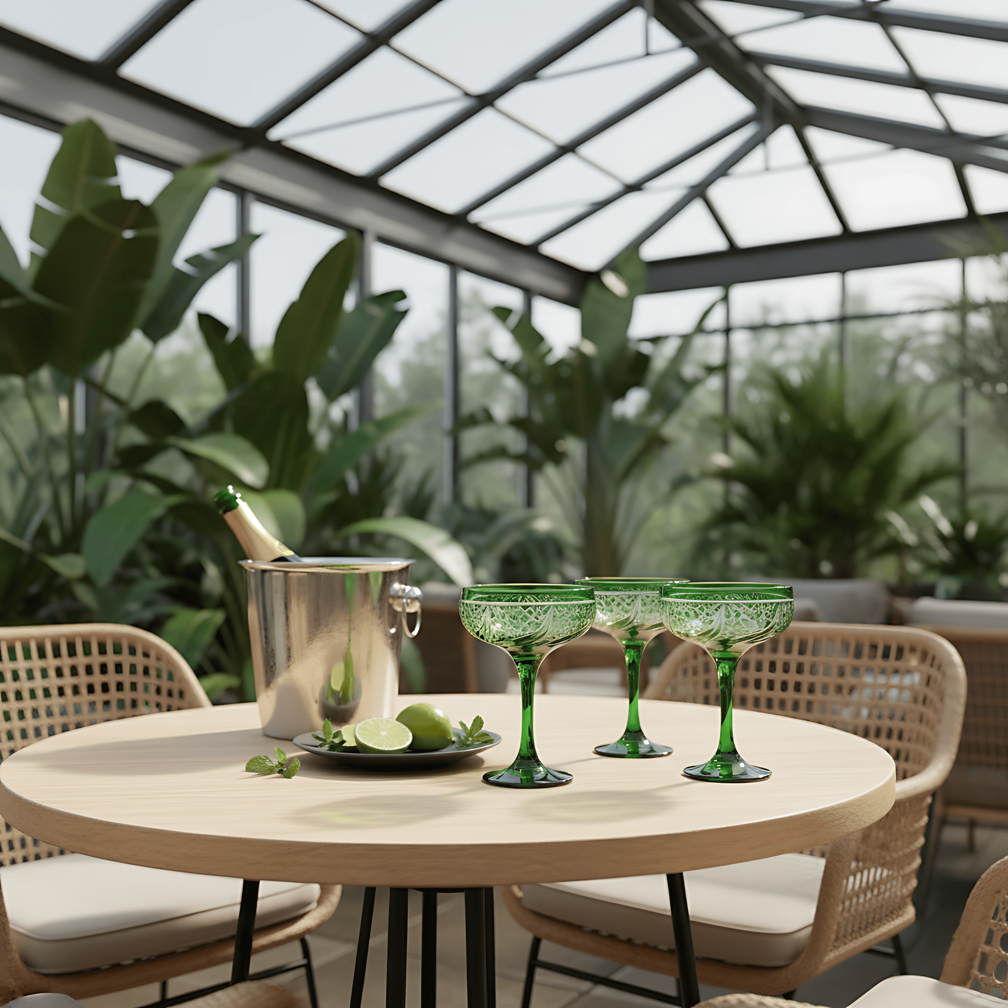 Aurora Champagne Coupe - Set Of 2 - Margerie Crystal USA