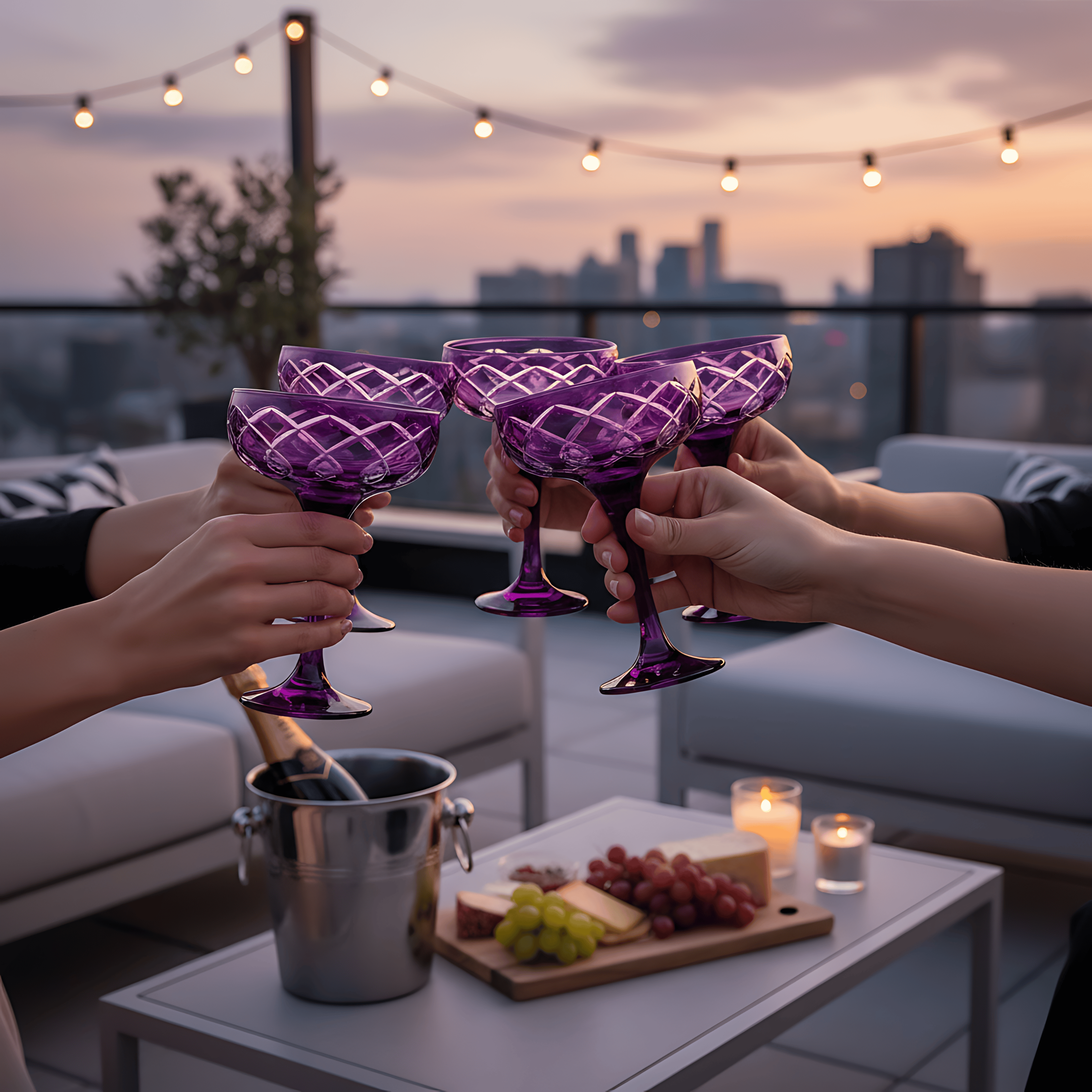 Heritage Champagne Coupe - Set Of 2 - Margerie Crystal USA