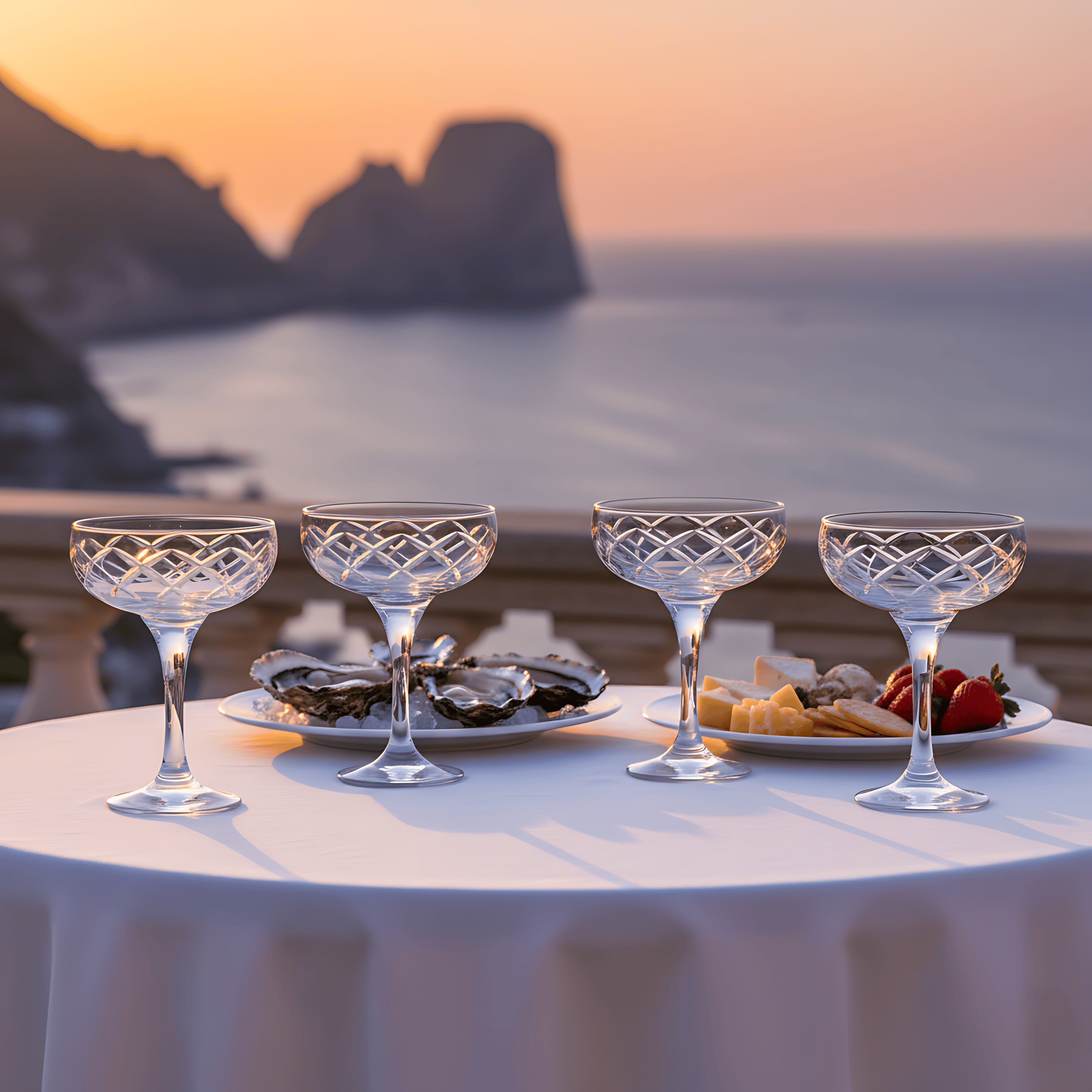 Heritage Champagne Coupe - Set Of 2 - Margerie Crystal USA