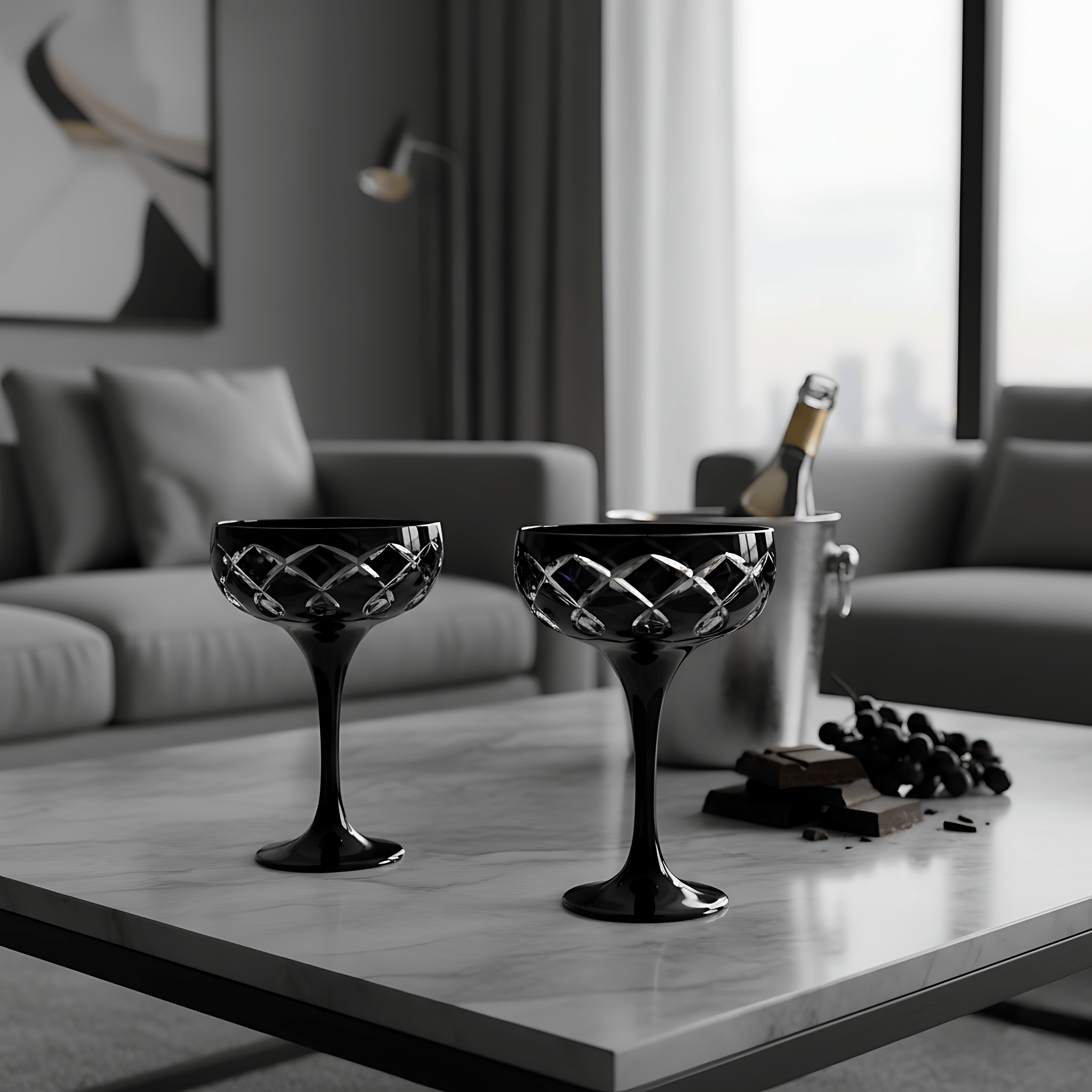 Heritage Champagne Coupe - Set Of 2 - Margerie Crystal USA