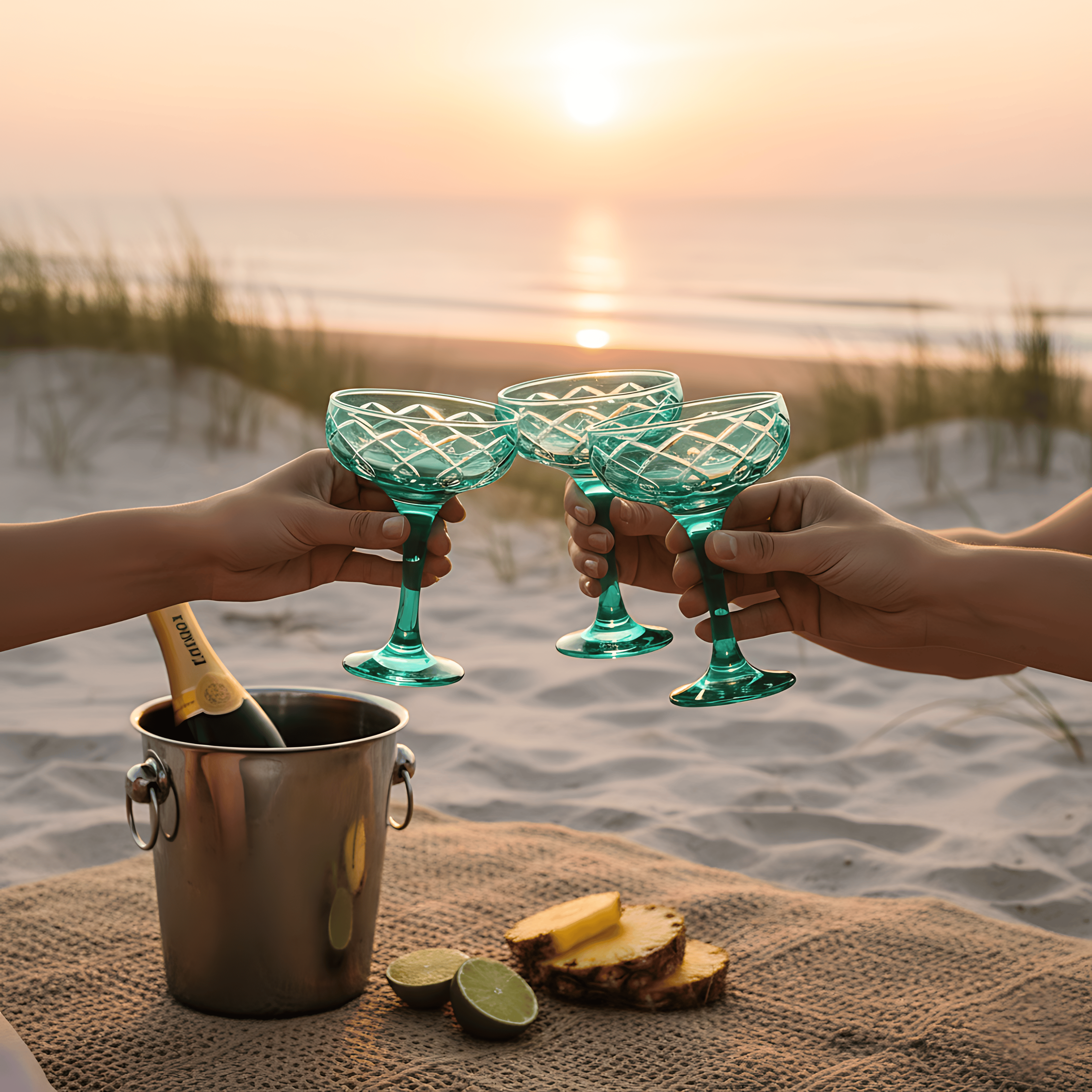 Heritage Champagne Coupe - Set Of 2 - Margerie Crystal USA