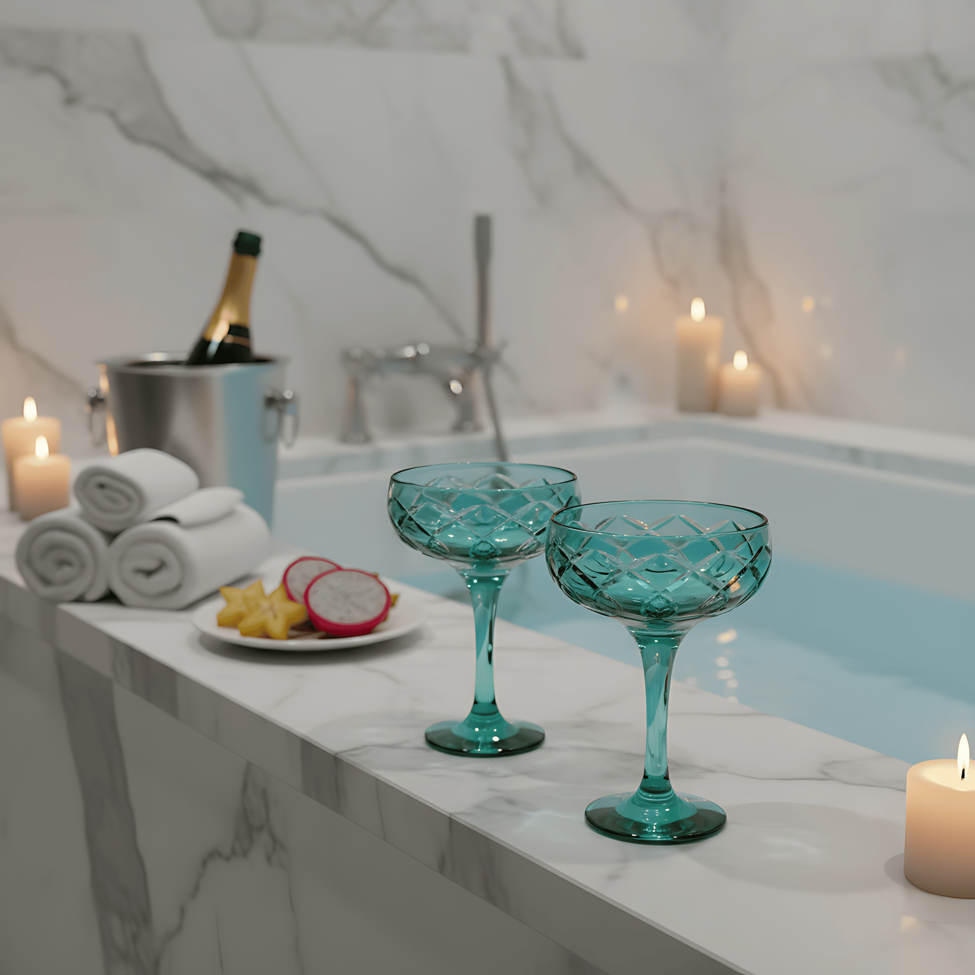 Heritage Champagne Coupe - Set Of 2 - Margerie Crystal USA