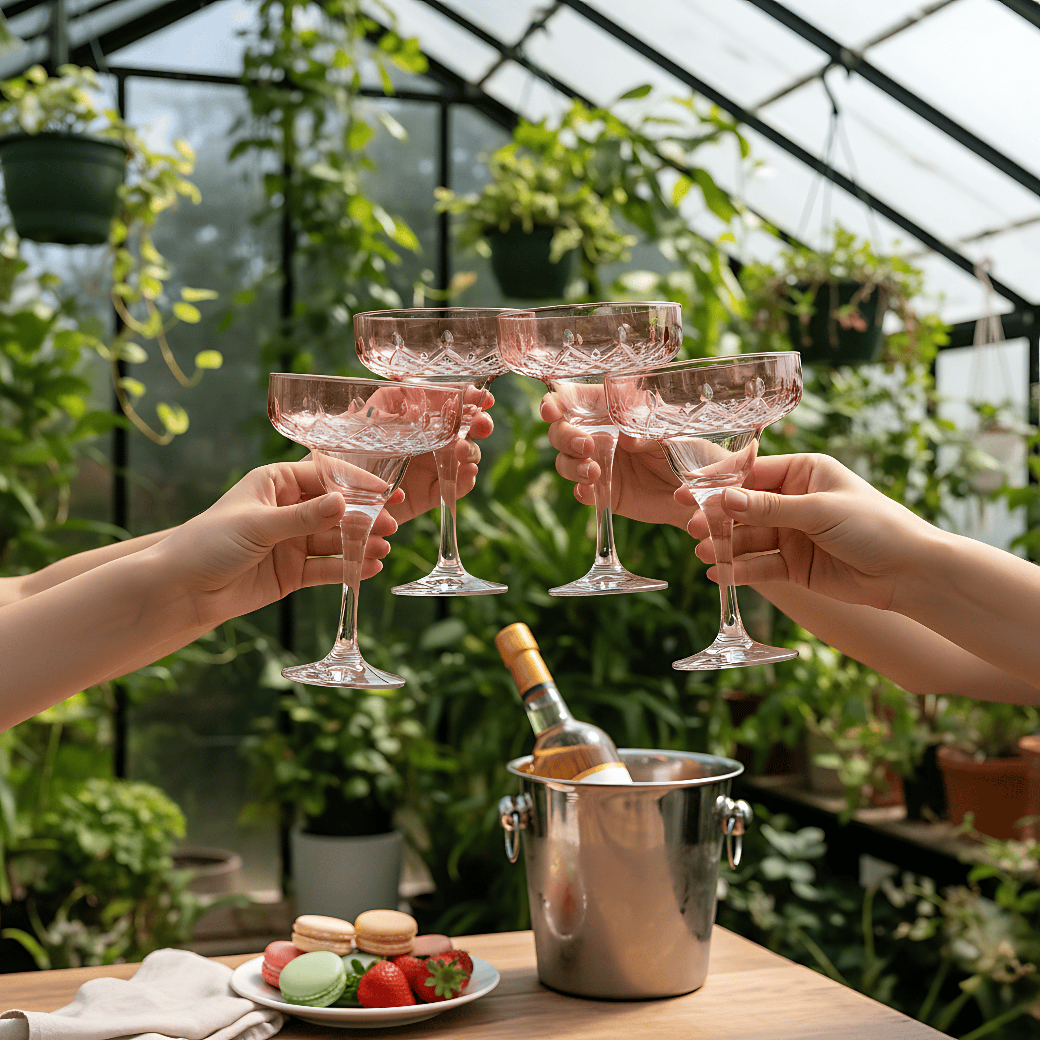 Aria Margarita Glass - Set Of 2 - Margerie Crystal USA