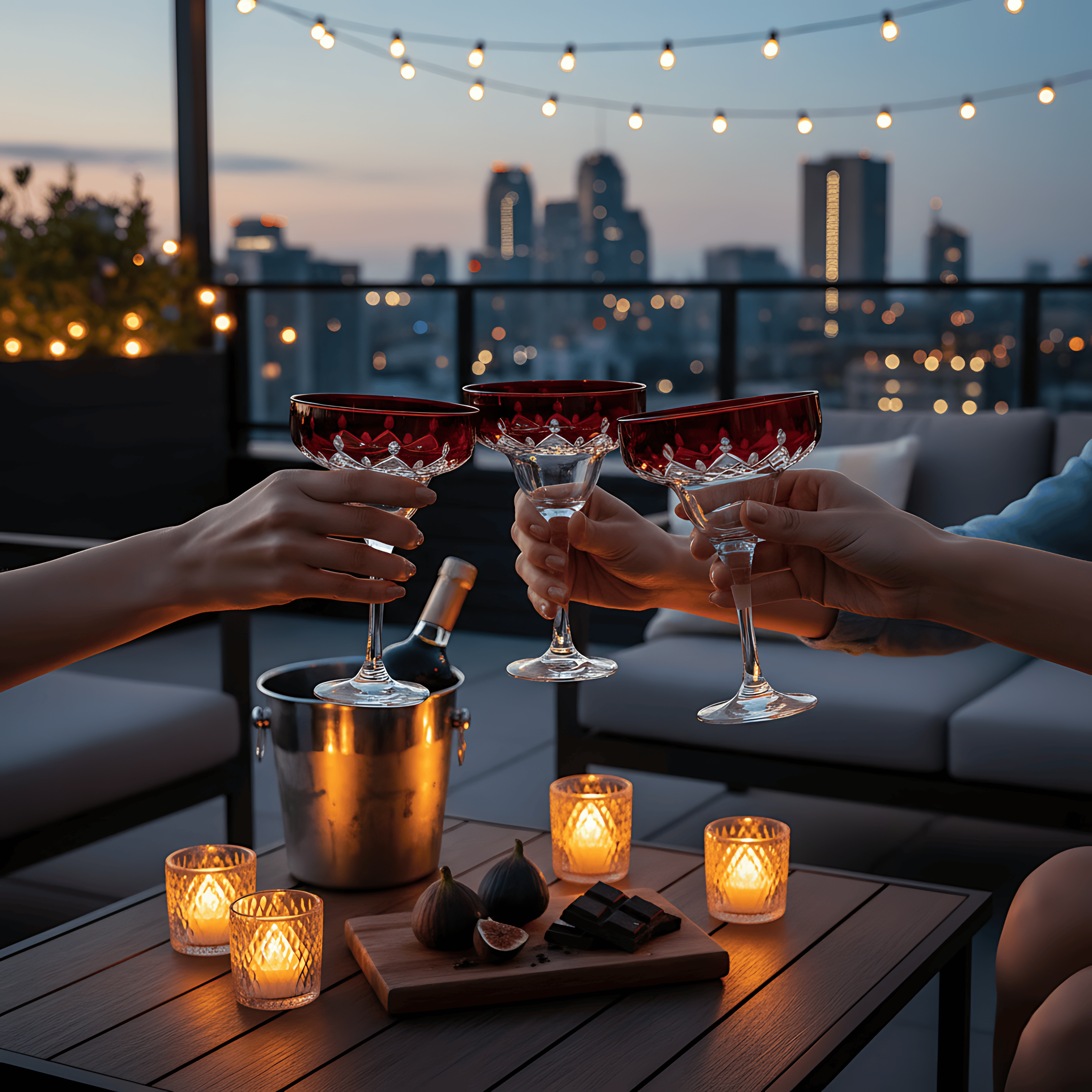 Aria Margarita Glass - Set Of 2 - Margerie Crystal USA