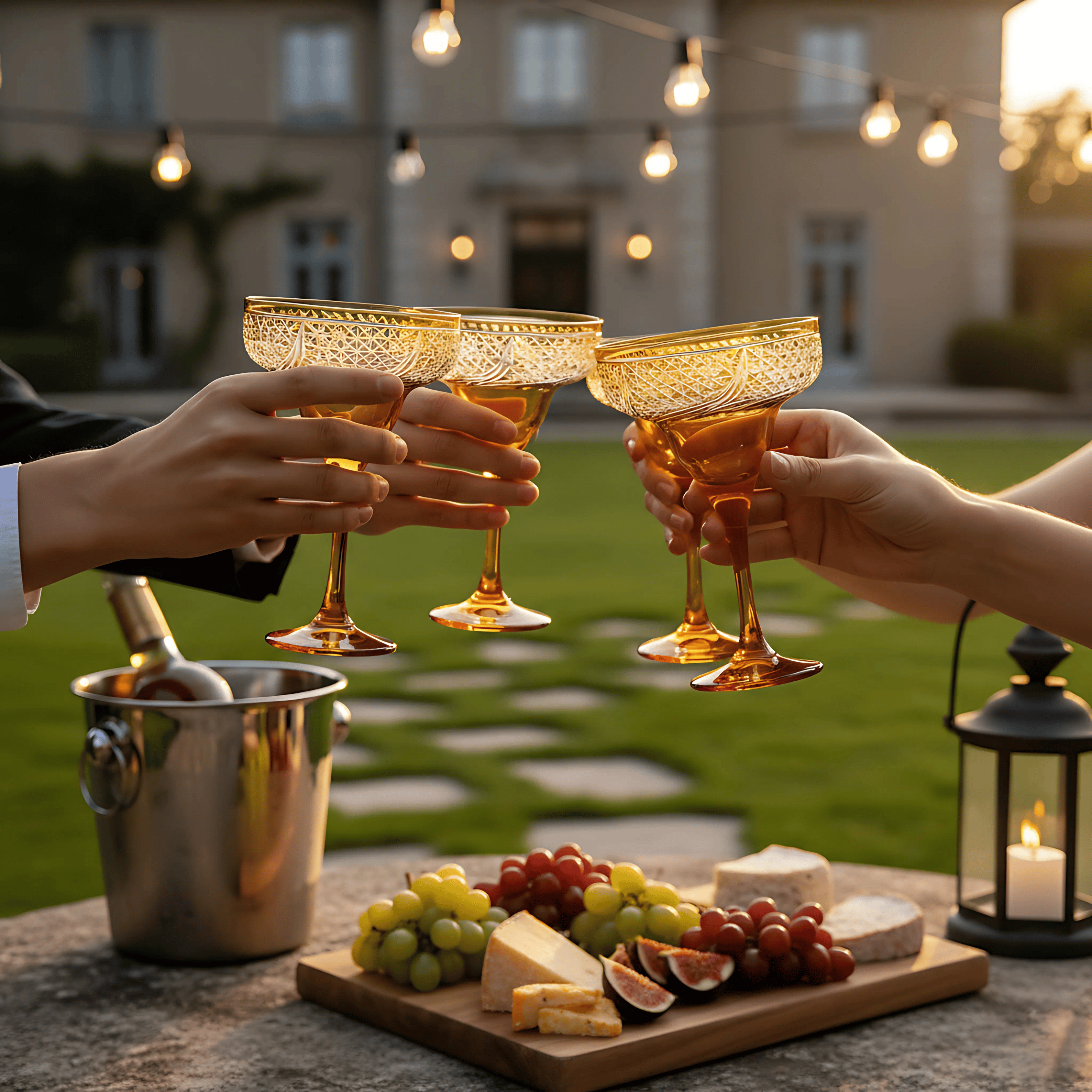 Aurora Margarita Glass - Set Of 2 - Margerie Crystal USA