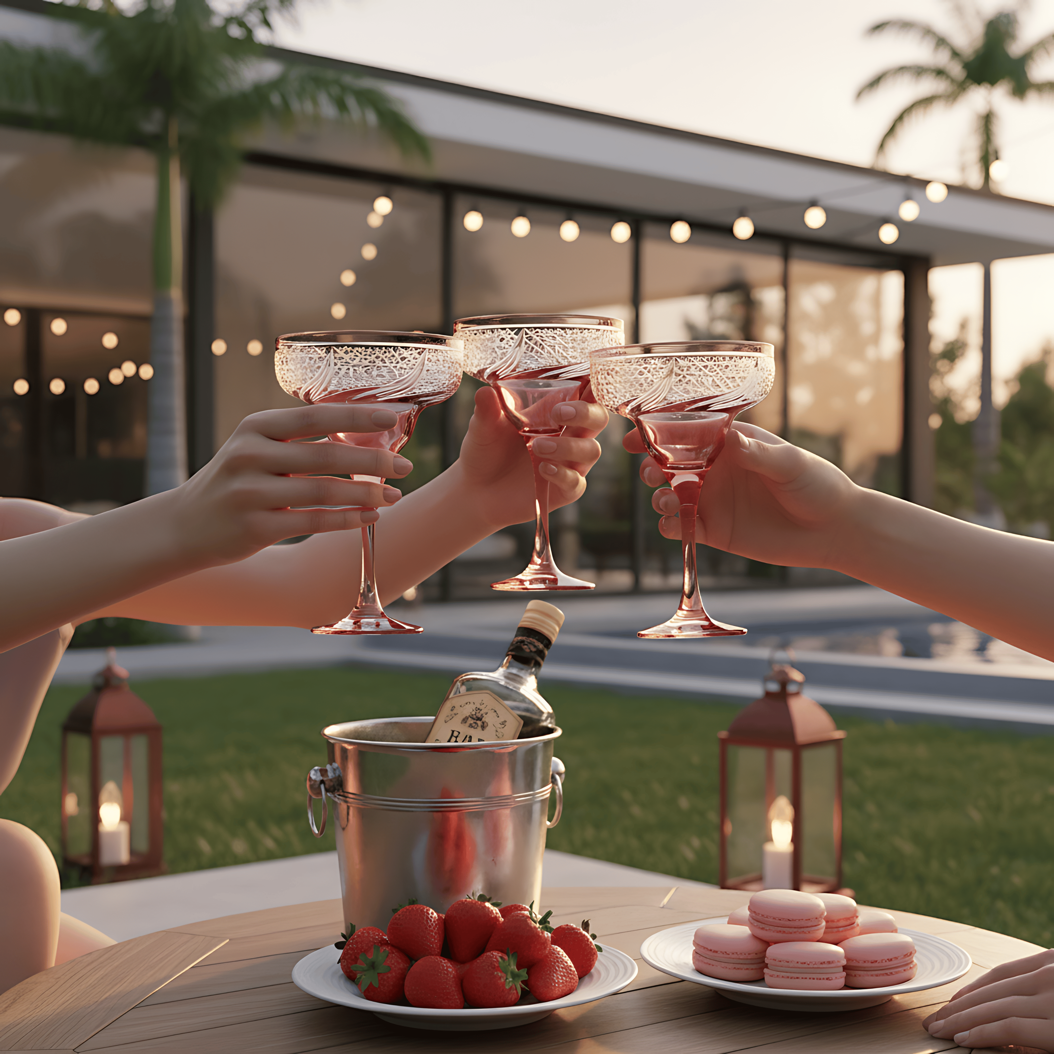 Aurora Margarita Glass - Set Of 2 - Margerie Crystal USA