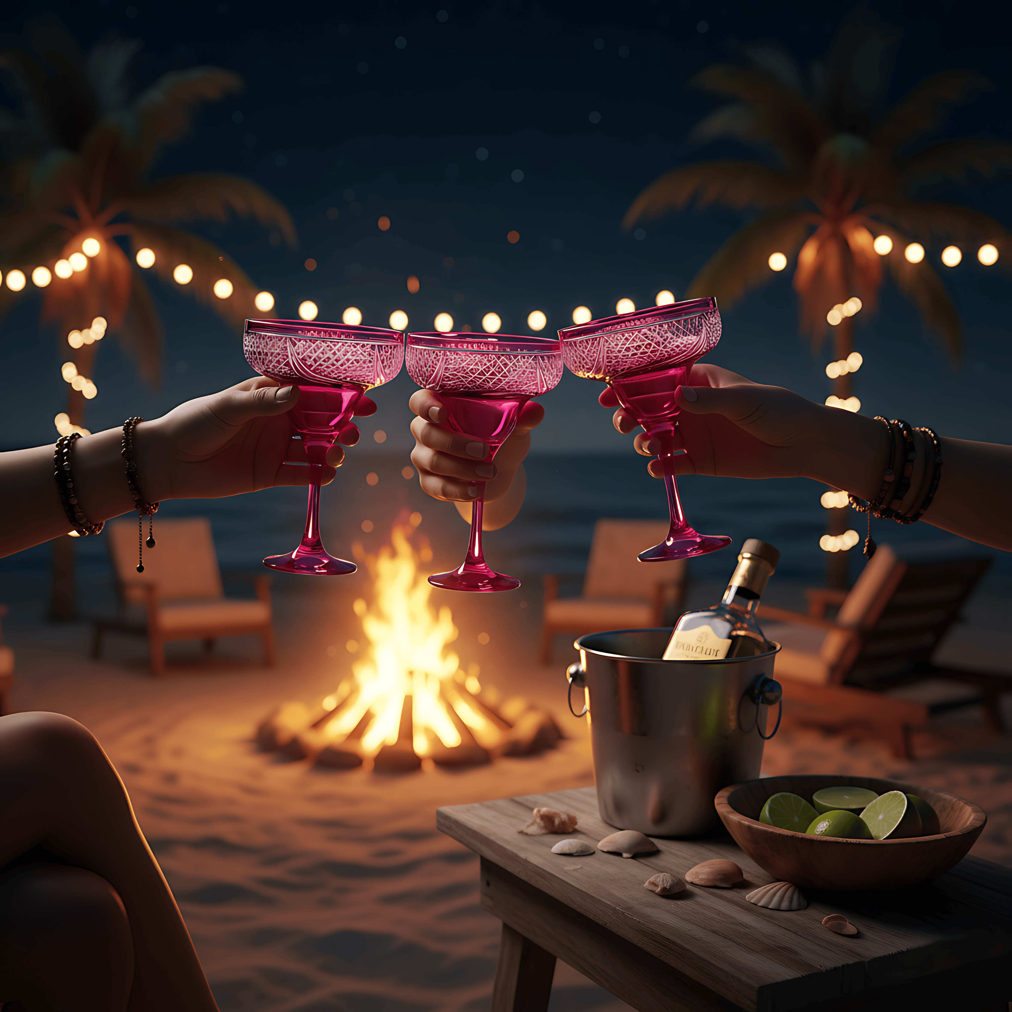 Aurora Margarita Glass - Set Of 2 - Margerie Crystal USA