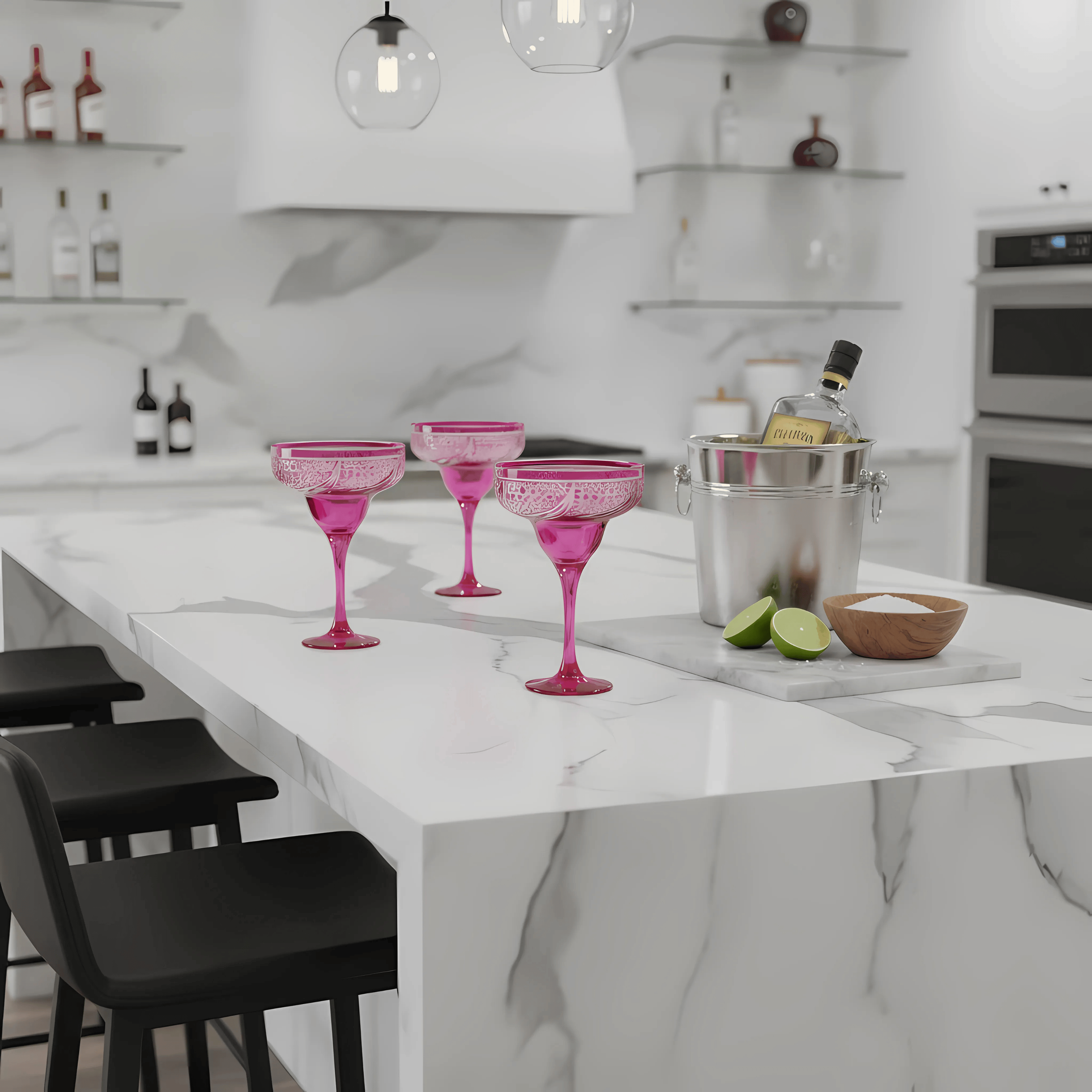 Aurora Margarita Glass - Set Of 2 - Margerie Crystal USA