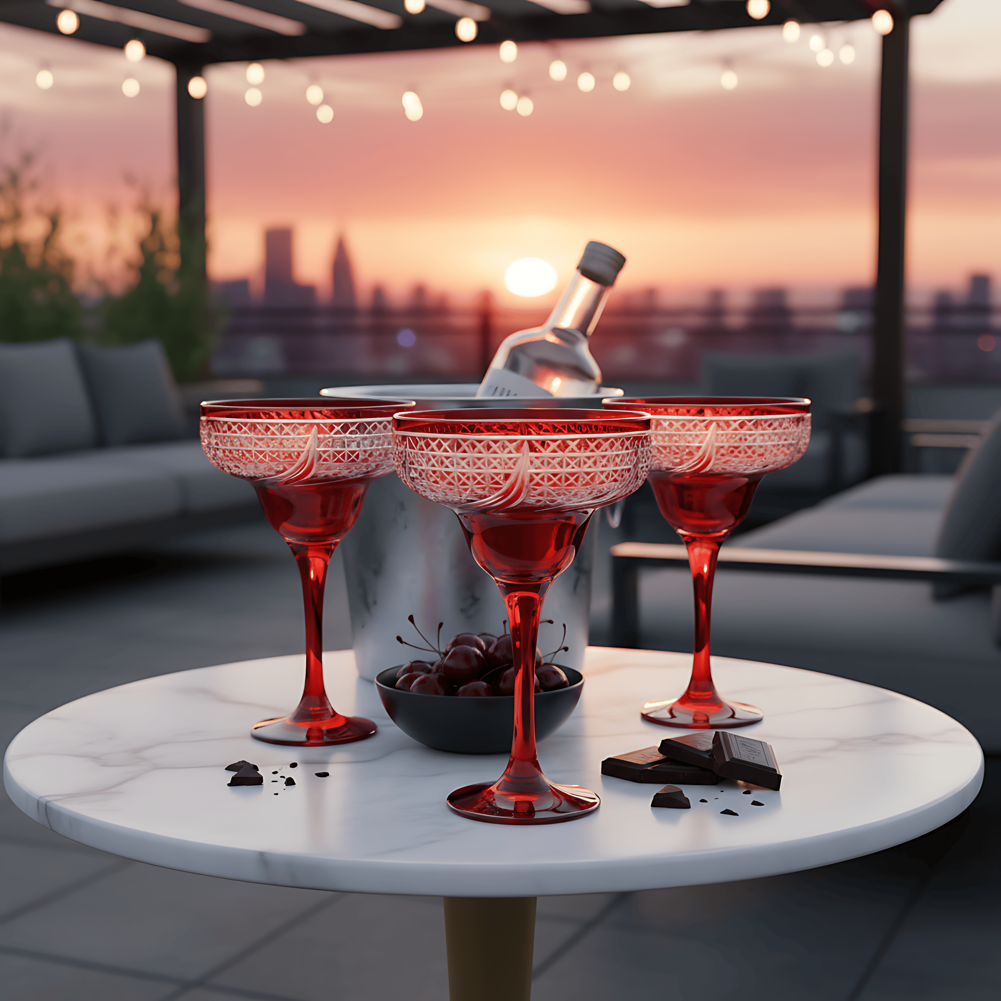 Aurora Margarita Glass - Set Of 2 - Margerie Crystal USA