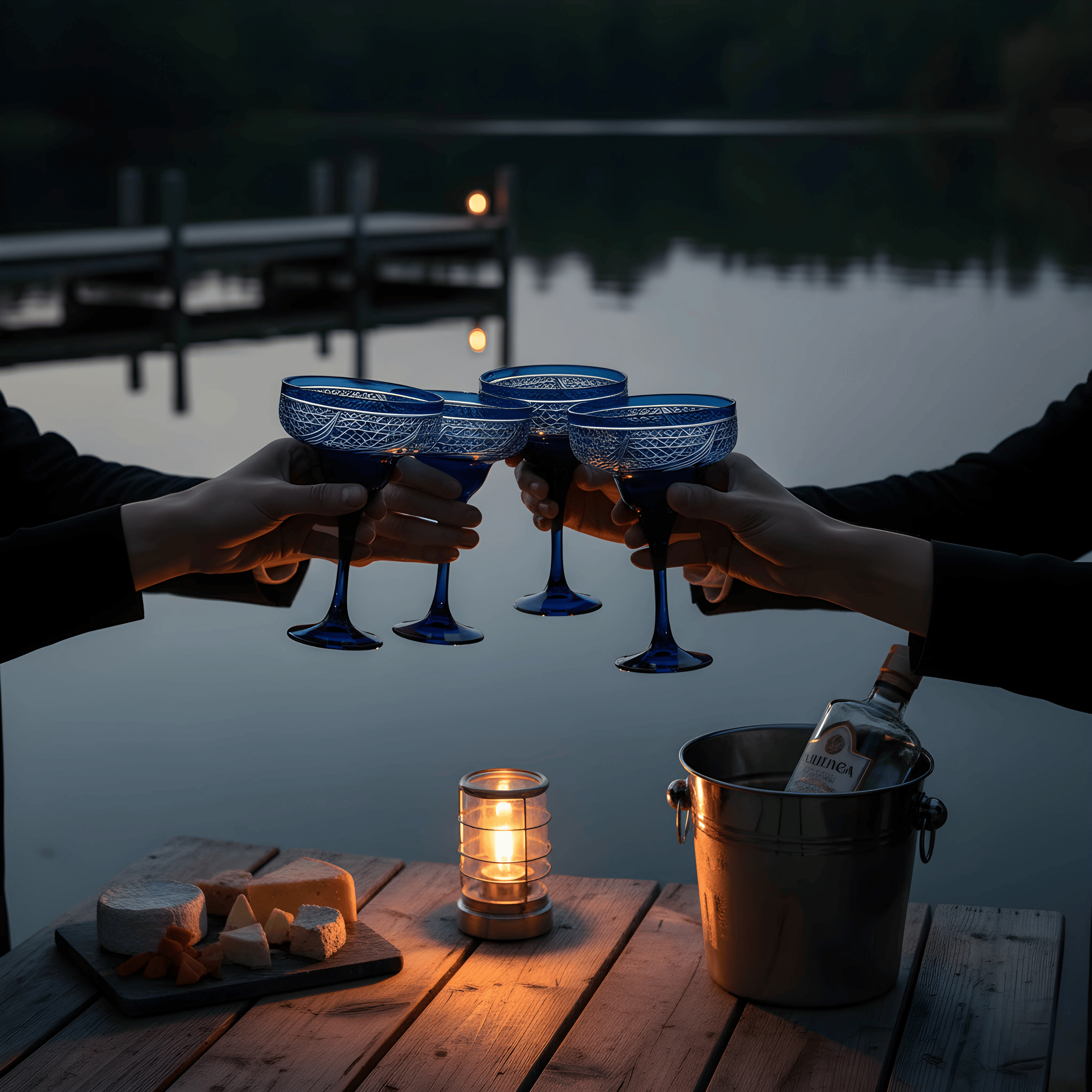 Aurora Margarita Glass - Set Of 2 - Margerie Crystal USA